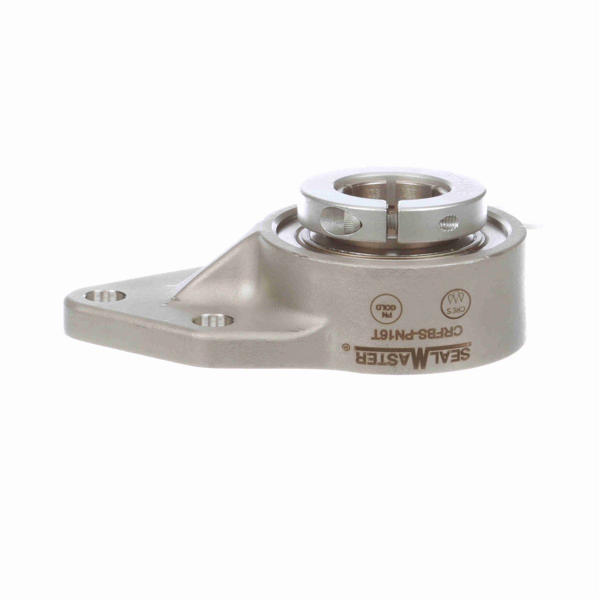 Sealmaster Mounted Stainless Steel Three Bolt Flange Bracket Ball Bearing - 52100 Bearing Steel, Phosphorus Nickel Coated - Concentric Lock - Corrosion Resistant - CRFBS-PN16T