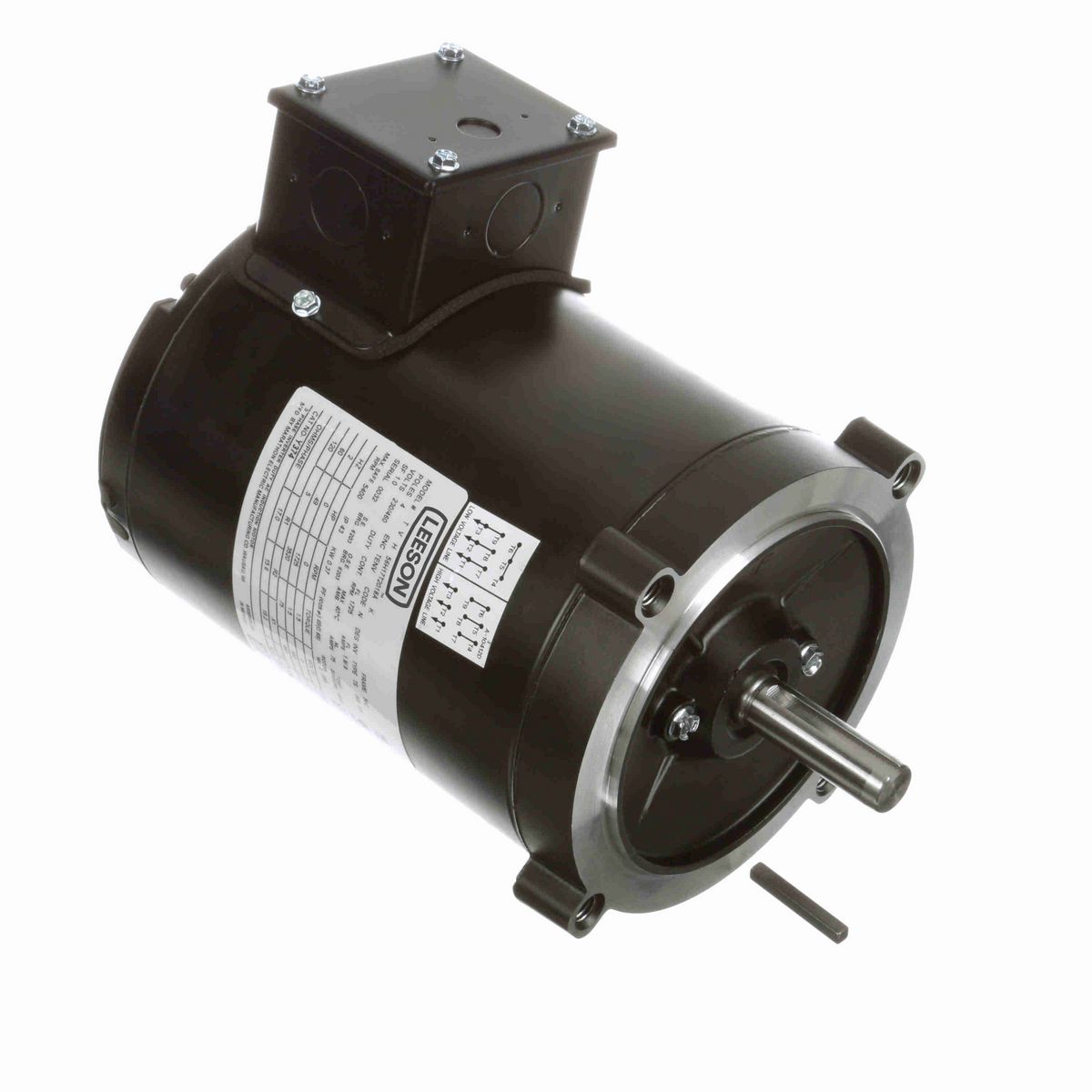 LEESON Speed Ratio Motor, 0.50 HP, 3 Ph, 60 Hz, 230/460 V, 1800 RPM, 56C Frame, TENV - Y374
