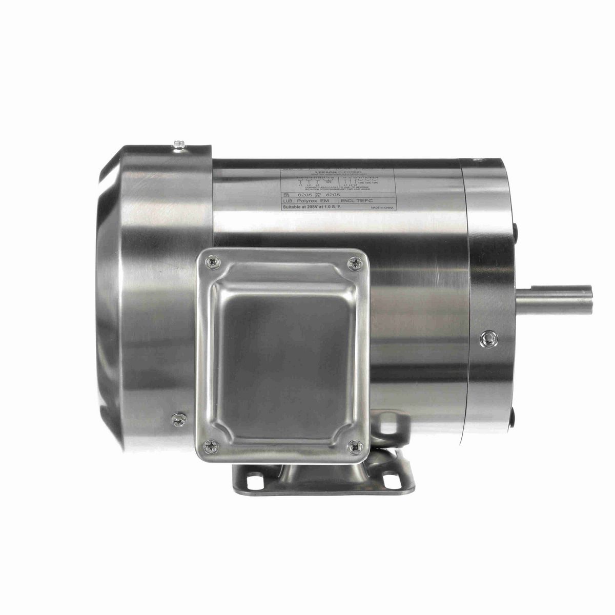 LEESON SST Duck™ General Purpose Motor, 0.50 & 0.33 HP, 3 Ph, 60 & 50 Hz, 230/460 & 190/380 V, 1800 & 1500 RPM, 56C Frame, TEFC - 191949.00