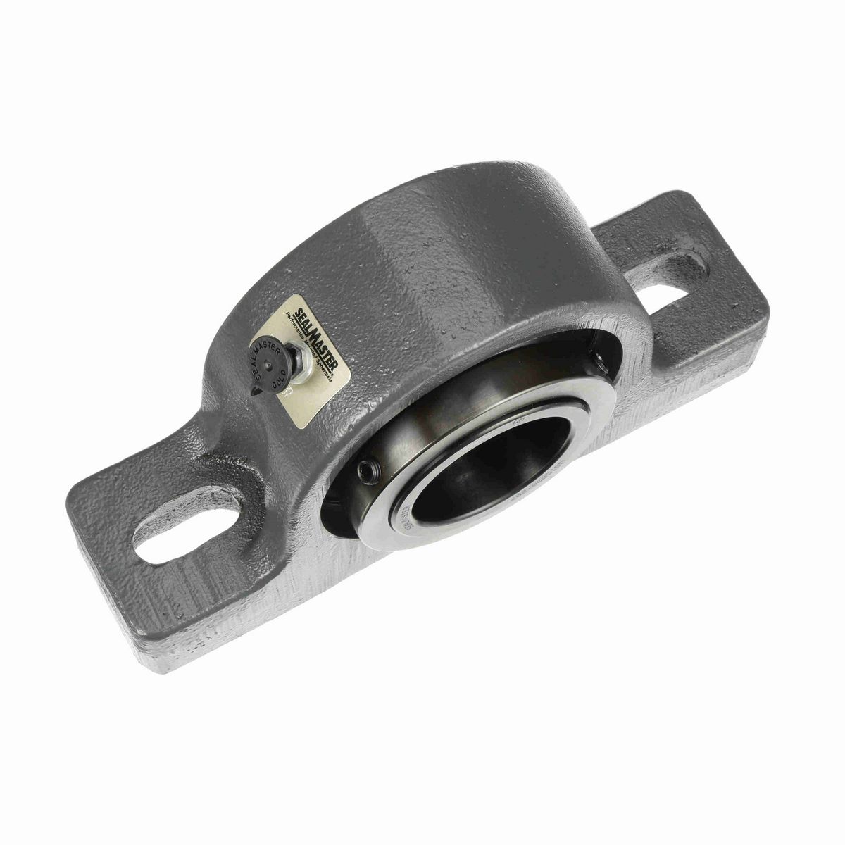 Sealmaster Mounted Ductile Iron Two Bolt Pillow Block Spherical Roller - 52100 Bearing Steel, Black Oxided - Collar Mount Lock - USRBE5000-207