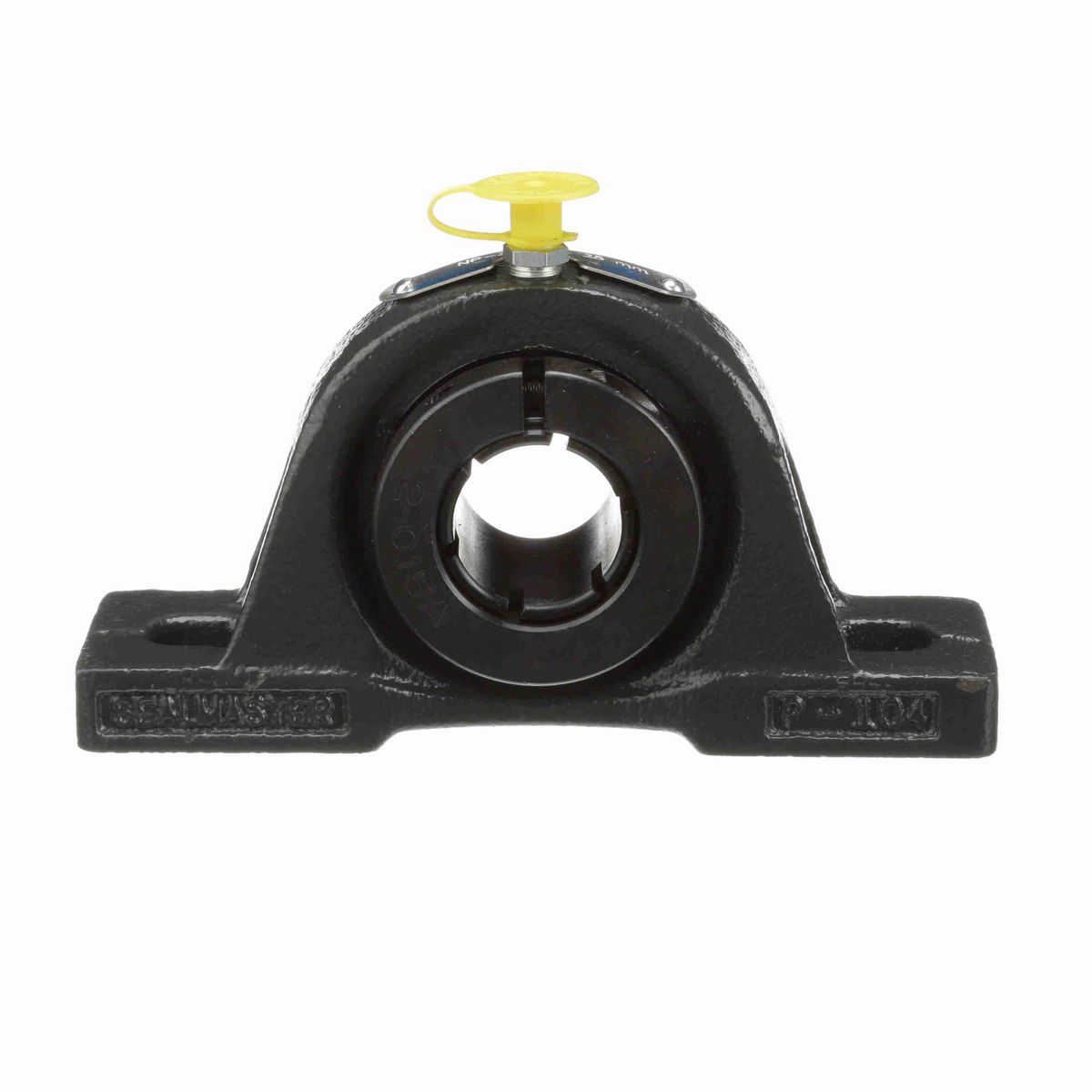 Sealmaster Mounted Cast Iron Two Bolt Pillow Block Ball Bearing - 52100 Bearing Steel, Black Oxided - Concentric Lock - NP-205TMC