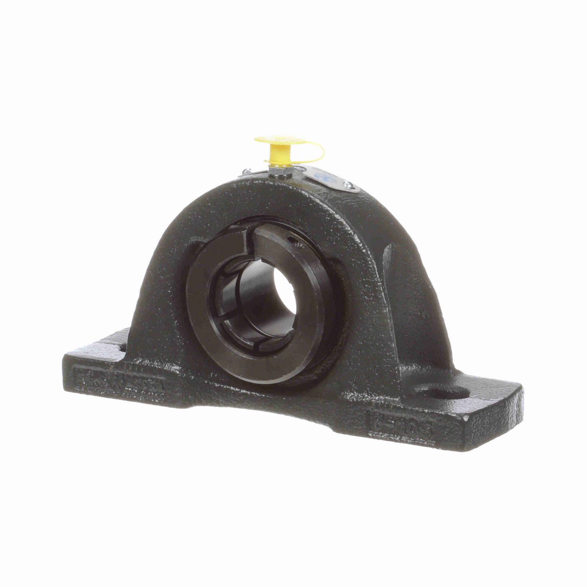Sealmaster Mounted Cast Iron Two Bolt Pillow Block Ball Bearing - 52100 Bearing Steel, Black Oxided - Concentric Lock - NP-206TM