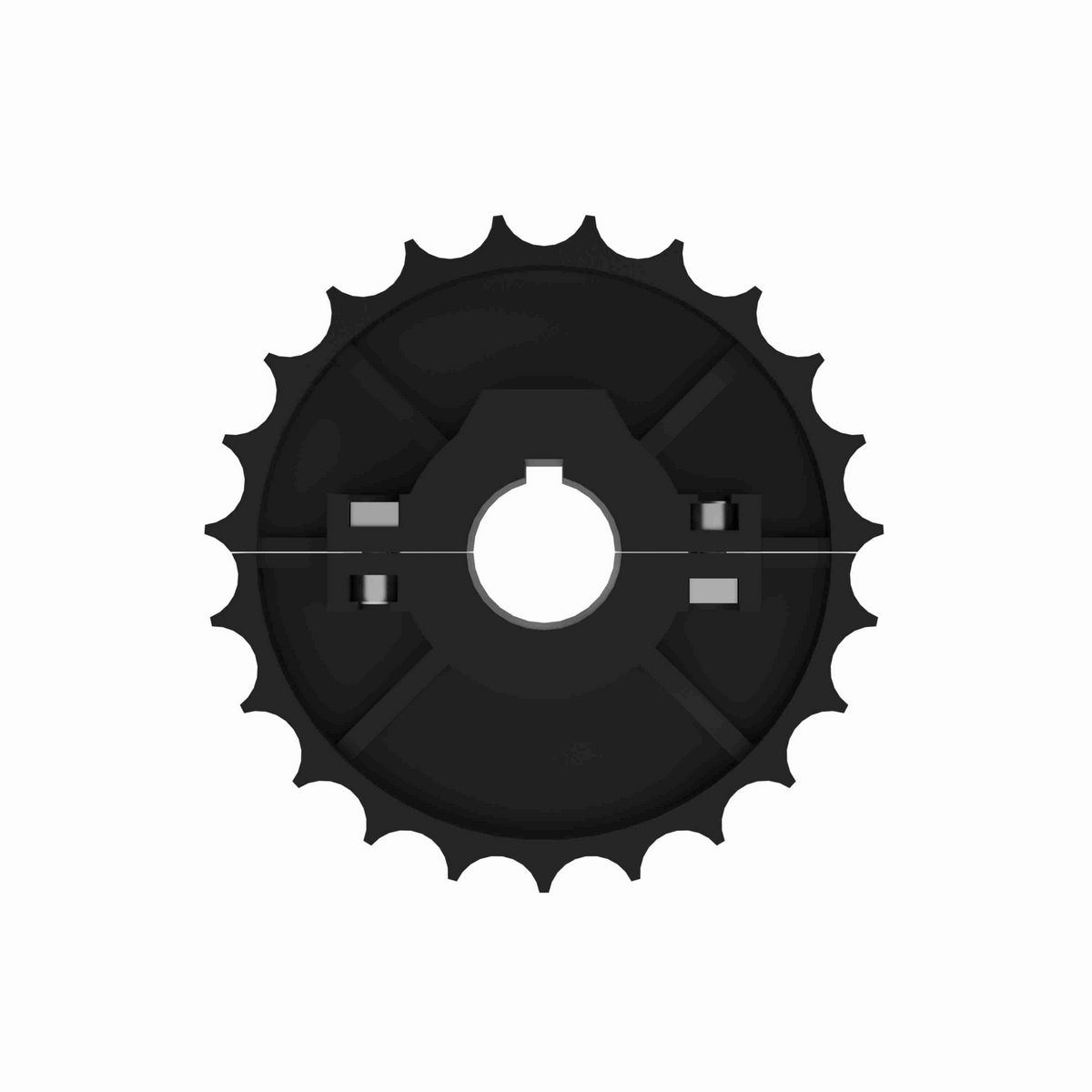 Rexnord 881 Series Split Molded Nylon Sprocket and a 23 Teeth with 1-1/4in Round Shaft-Ready Bore with Keyway & Setscrew - 614-43-3