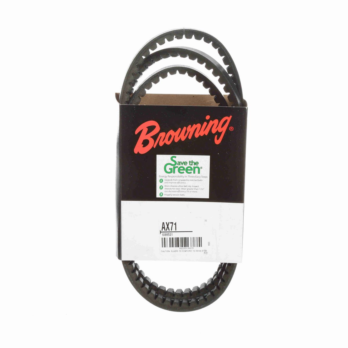 Browning EPDM Notched Belt 98% Efficient - AX71