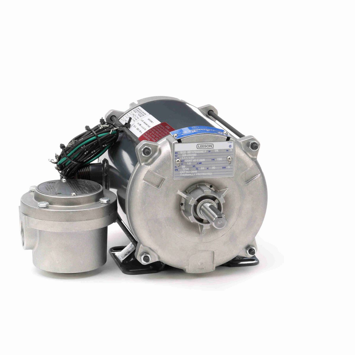 LEESON Explosion Proof Motor, 0.25 HP, 3 Ph, 60 Hz, 230/460 V, 1800 RPM, 56 Frame, EPNV - G646