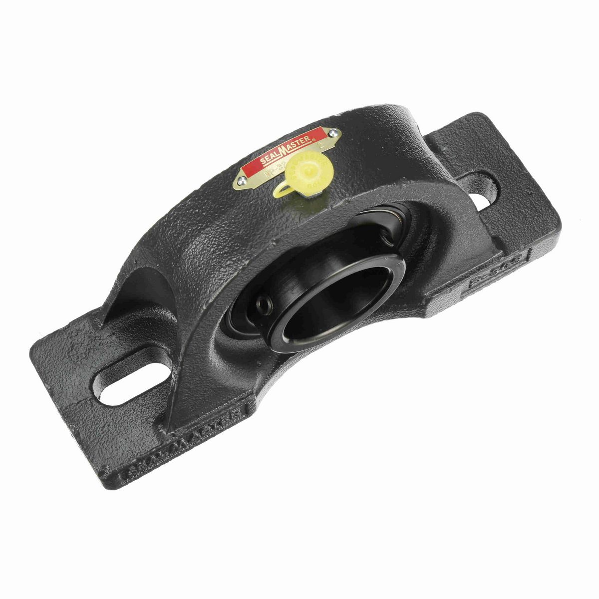 Sealmaster Mounted Cast Iron Two Bolt Pillow Block Ball Bearing - 52100 Bearing Steel, Black Oxided - Setscrew Lock - MP-32