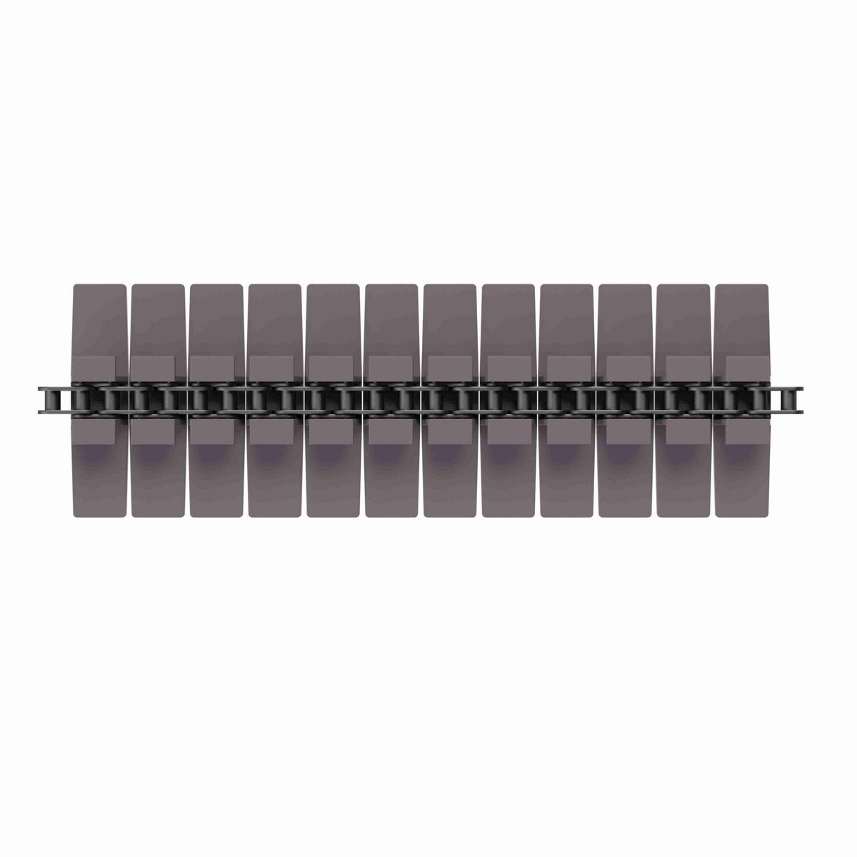 Rexnord 1873TAB Side-flexing Solid Top, Material: Brown High Performance, Width: 6in, Pitch: 1.5in - 81426343
