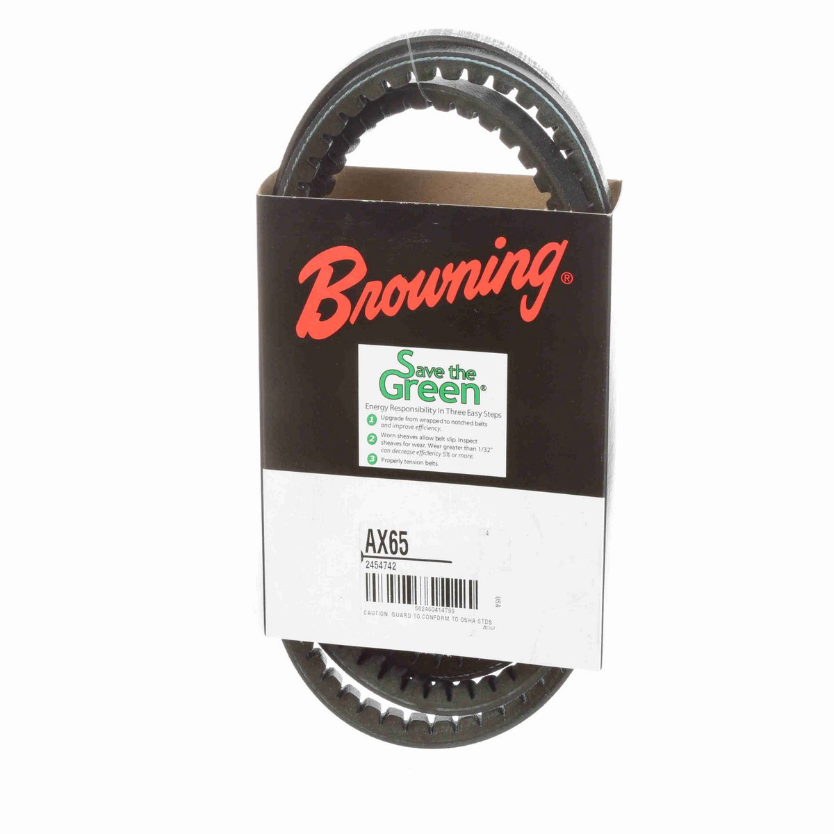 Browning EPDM Notched Belt 98% Efficient - AX65