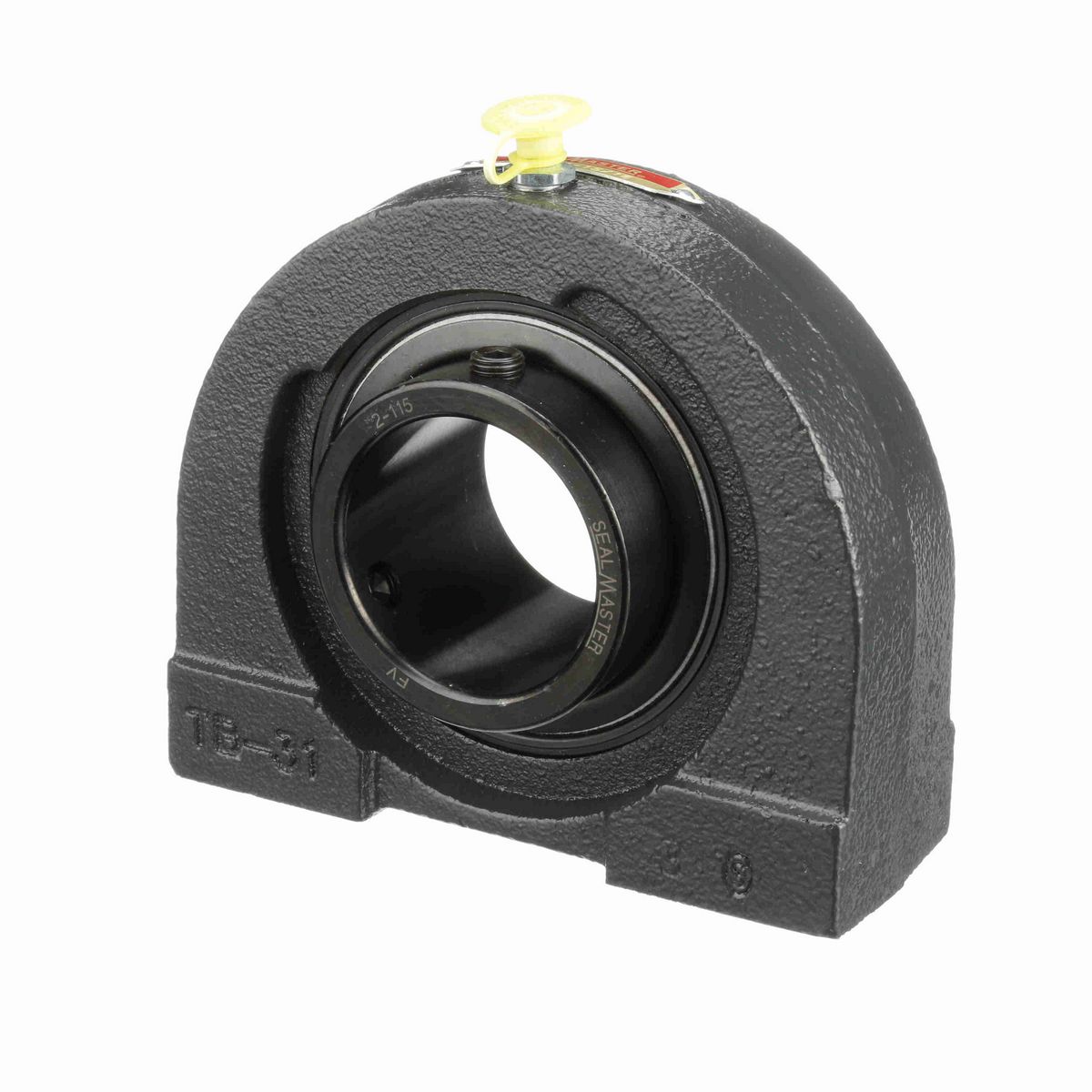 Sealmaster Mounted Cast Iron Tapped Base Pillow Block Ball Bearing - 52100 Bearing Steel, Black Oxided - Setscrew Lock - TB-31