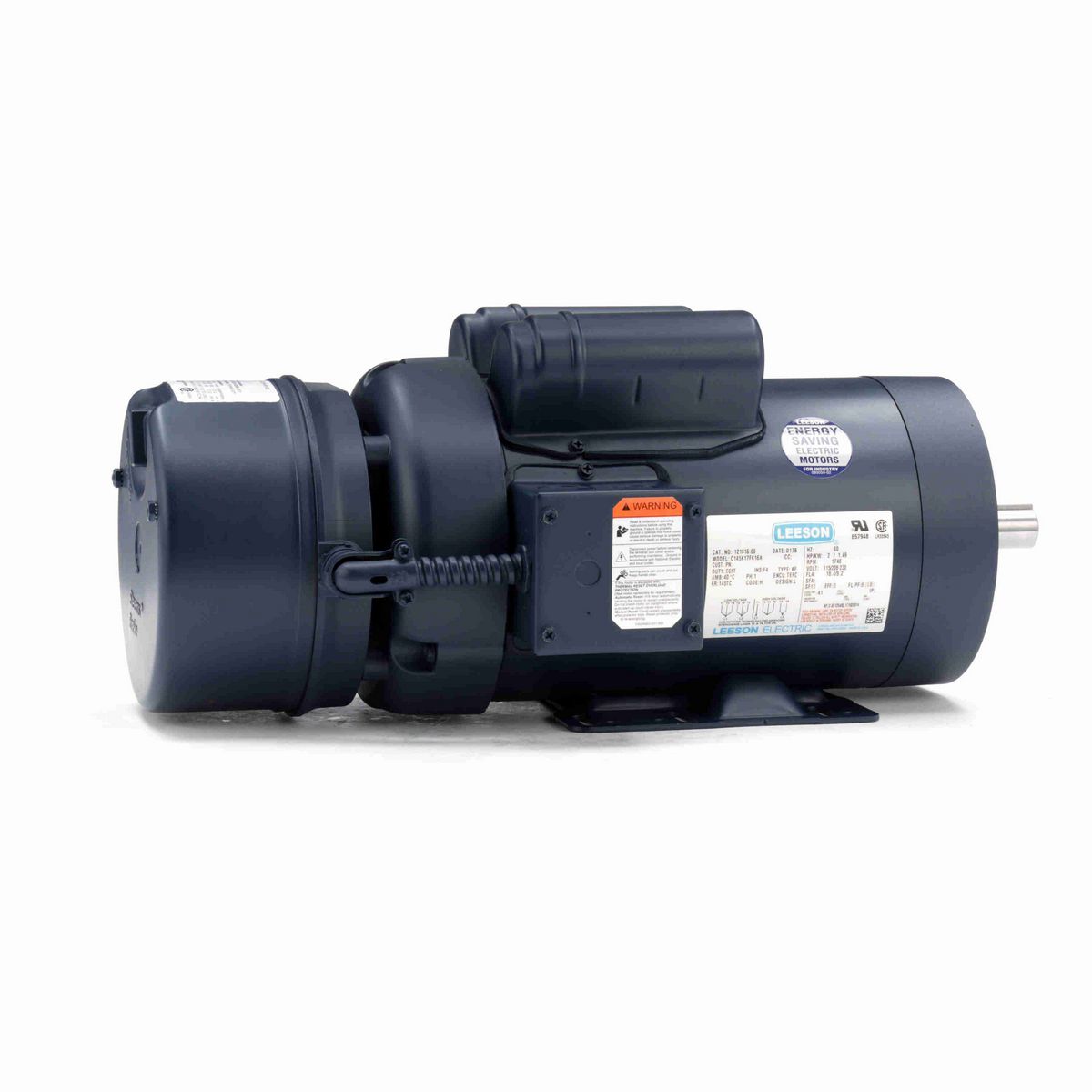 LEESON Brake Motor, 2 HP, 1 Ph, 60 Hz, 115/230 V, 1800 RPM, 145TC Frame, TEFC - 121816.00