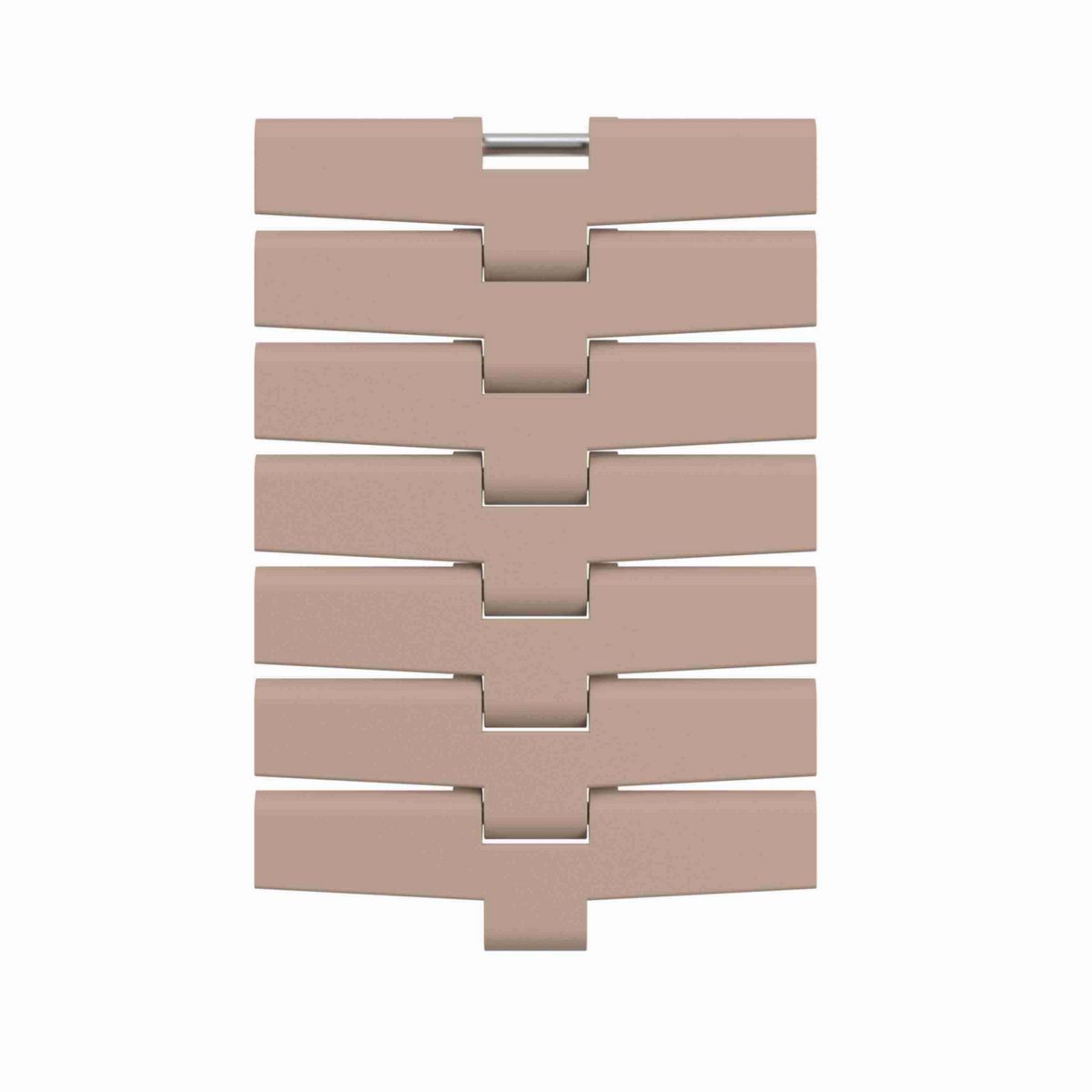 Rexnord HDFM Side-flexing Solid Top, Material: Tan Low Friction, Width: 7.5in, Pitch: 1.5in - 751.32.72