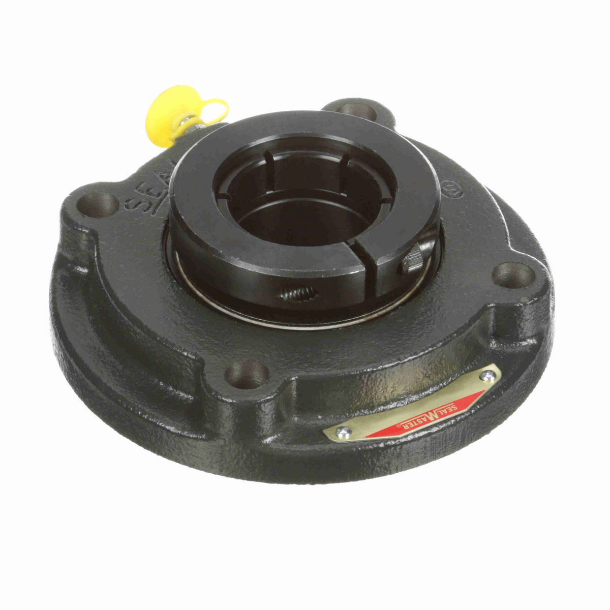 Sealmaster Mounted Cast Iron Flange Cartridge Ball Bearing - 52100 Bearing Steel, Black Oxided - Concentric Lock - Extra Low Drag - SFC-24T XLO