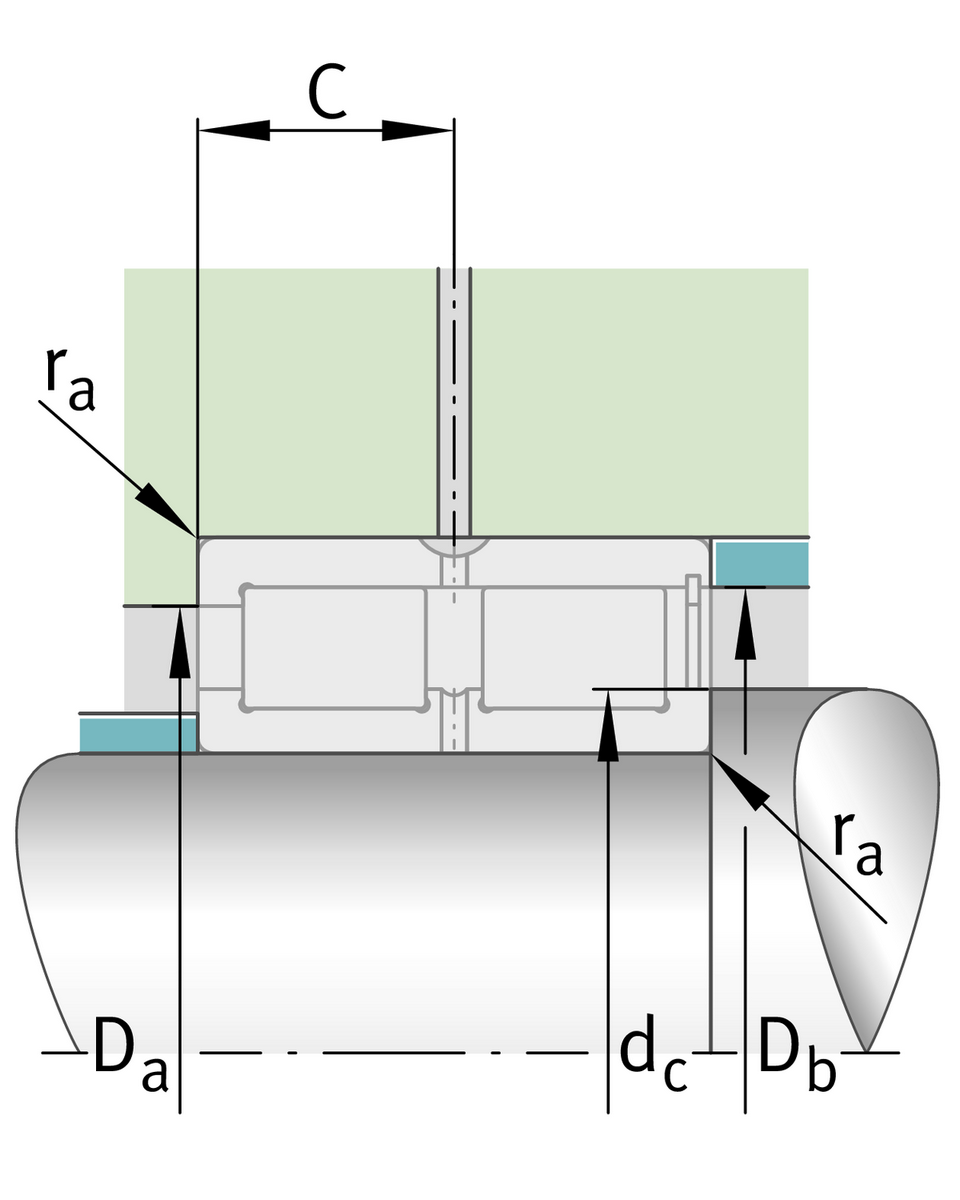 Цилиндрический роликоподшипник INA SL185009-A-C3