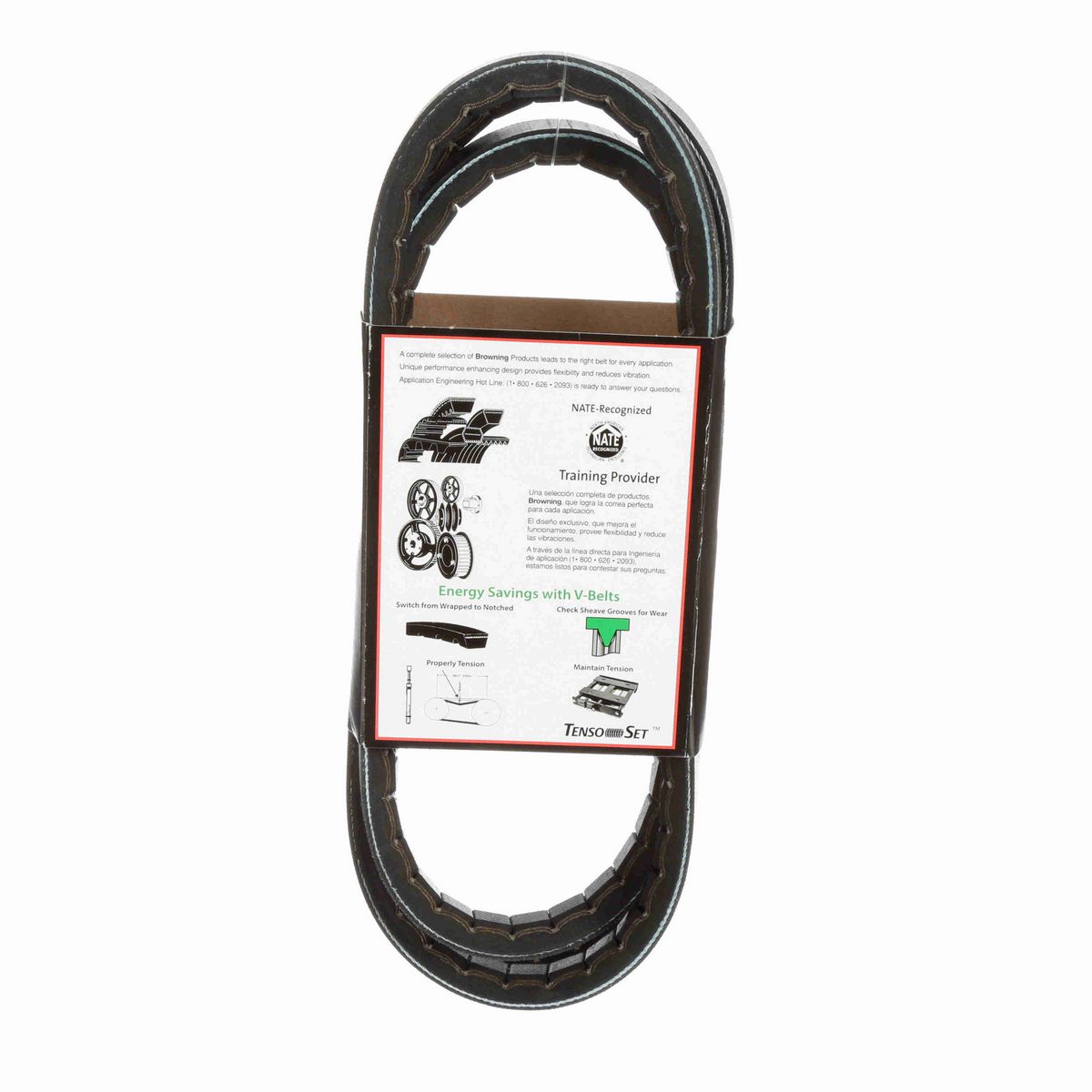 Browning EPDM Notched Belt 98% Efficient - 5VX930