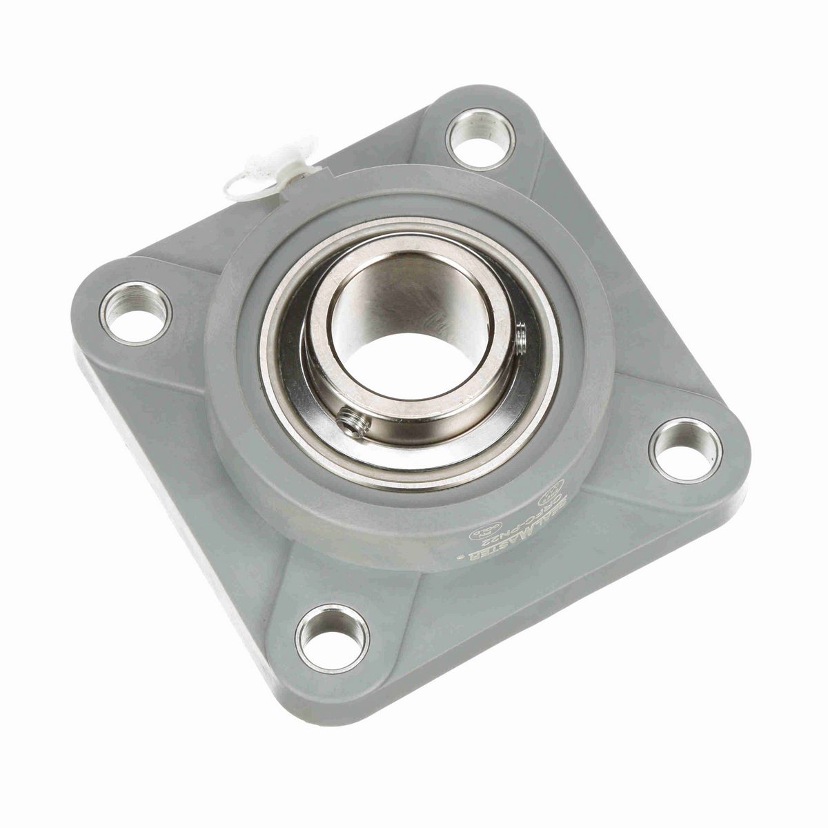 Sealmaster Mounted Composite Four Bolt Flange Ball Bearing - 52100 Bearing Steel, Phosphorus Nickel Coated - Setscrew Lock - Corrosion Resistant - CRFC-PN22
