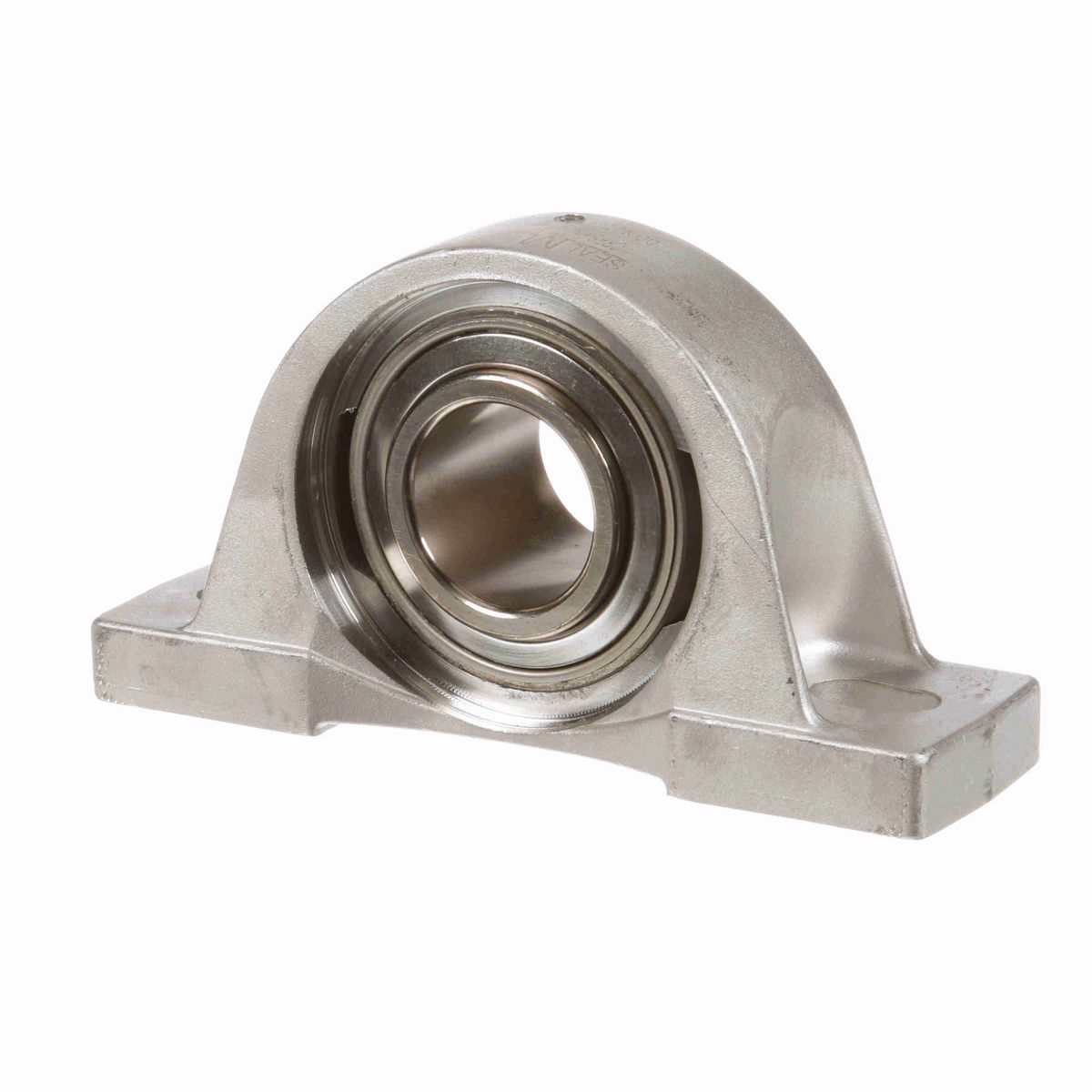 Sealmaster Mounted Stainless Steel Two Bolt Pillow Block Ball Bearing - 52100 Bearing Steel, Phosphorus Nickel Coated - Setscrew Lock - Corrosion Resistant - Reduced Maintenance - Lubed for Life - CRPS-PN208 RMW