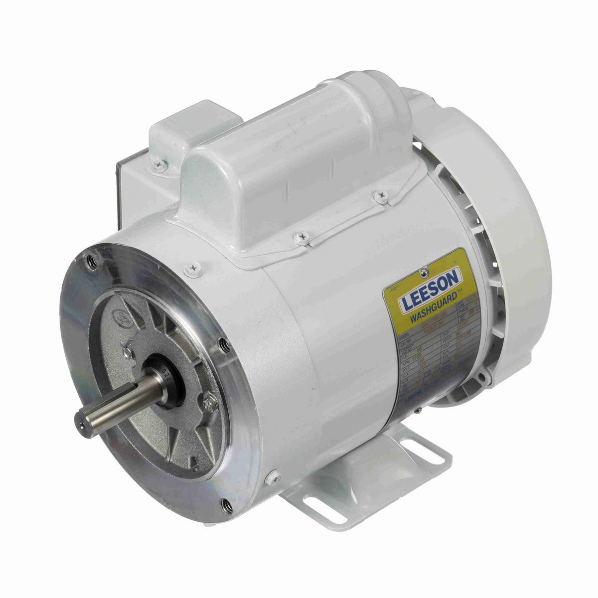 LEESON White Duck™ General Purpose Motor, 0.50 HP, 1 Ph, 60 Hz, 115/230 V, 1800 RPM, 56C Frame, TEFC - 112527.00