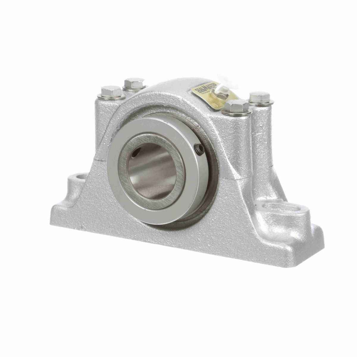 Sealmaster Mounted Flouropolymer Coated Cast Iron Two Bolt Pillow Block Tapered Roller - 52100 Bearing Steel - Double Collar Mount Lock - Corrosion Resistant - RPB 108-C2 CR