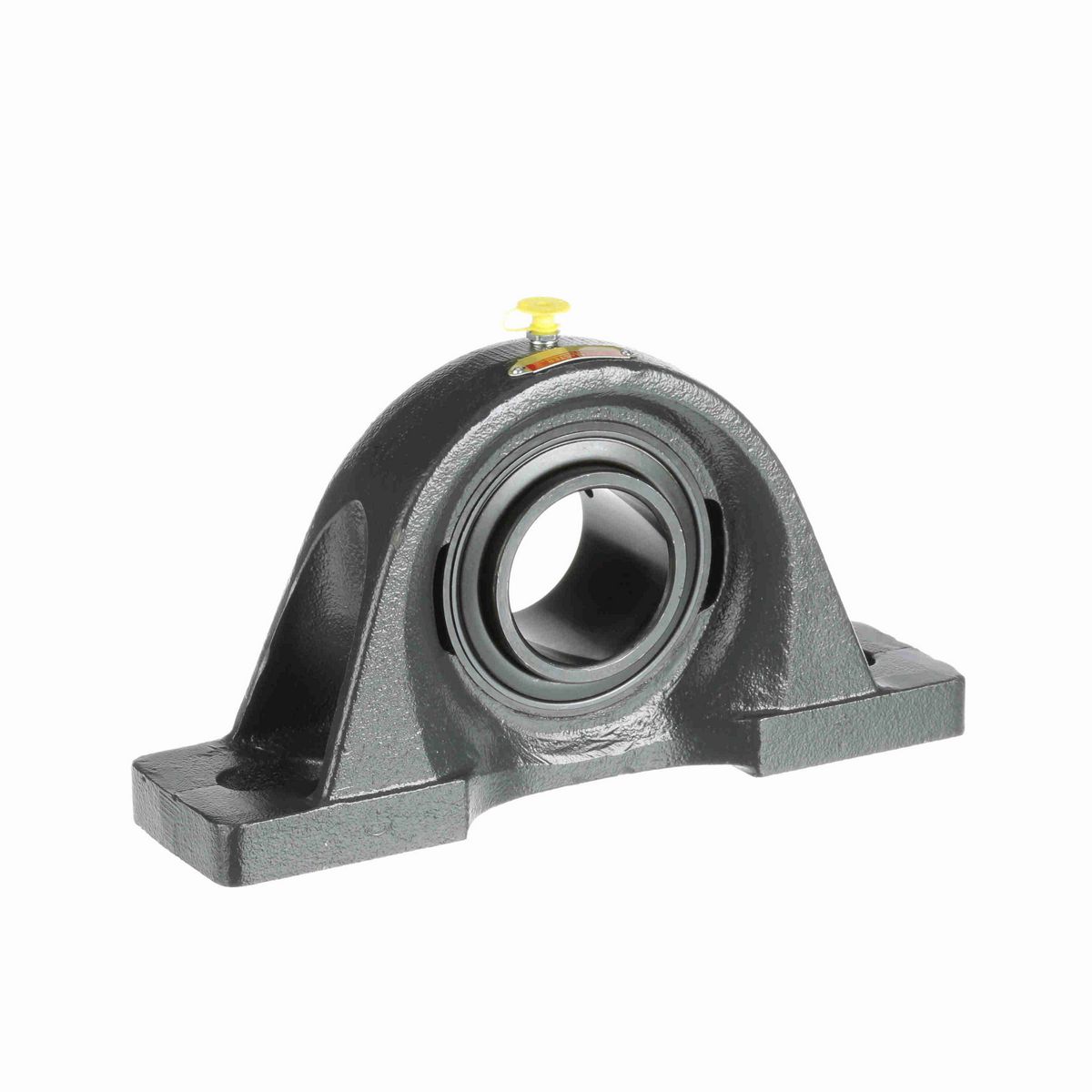 Sealmaster Mounted Cast Iron Two Bolt Pillow Block Ball Bearing - 52100 Bearing Steel, Black Oxided - Setscrew Lock - SP-40