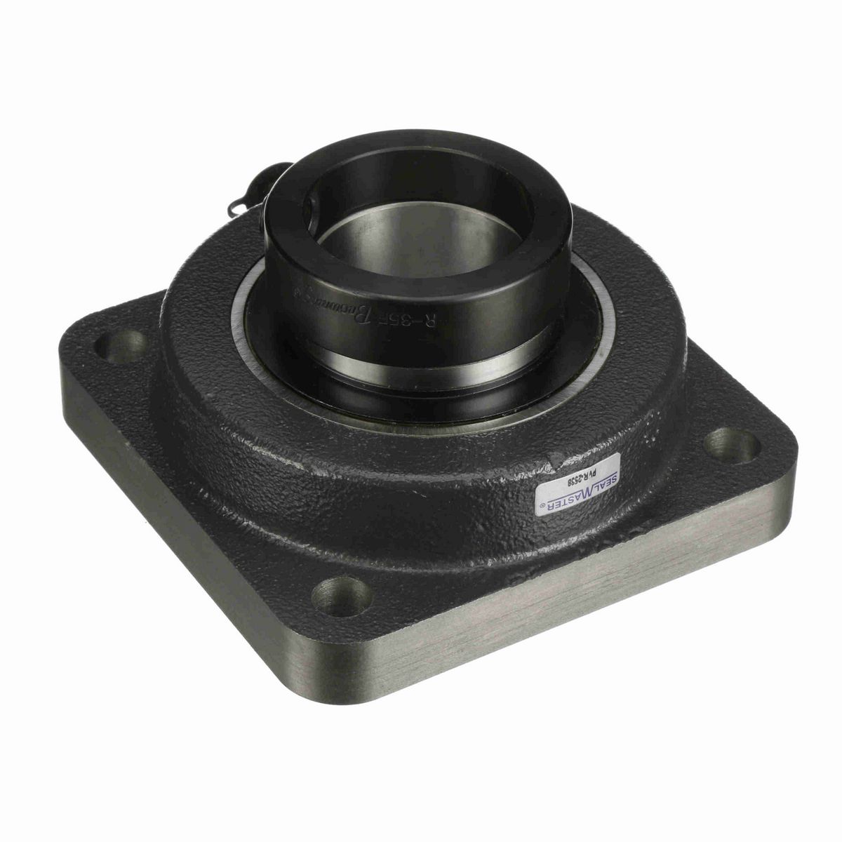 Sealmaster Mounted Cast Iron Four Bolt Flange Ball Bearing - 52100 Bearing Steel - Eccentric Lock - PVR-2538