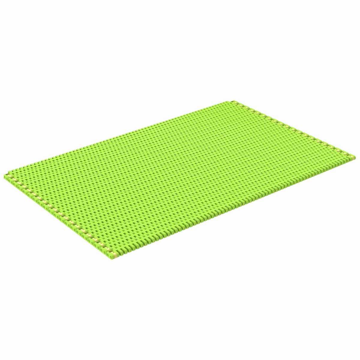 Rexnord 8505 Straight Running Solid Top, Material: Bright Lime-Green Dry PET Low Friction, Width: 24in, Pitch: 0.75in - 10703744