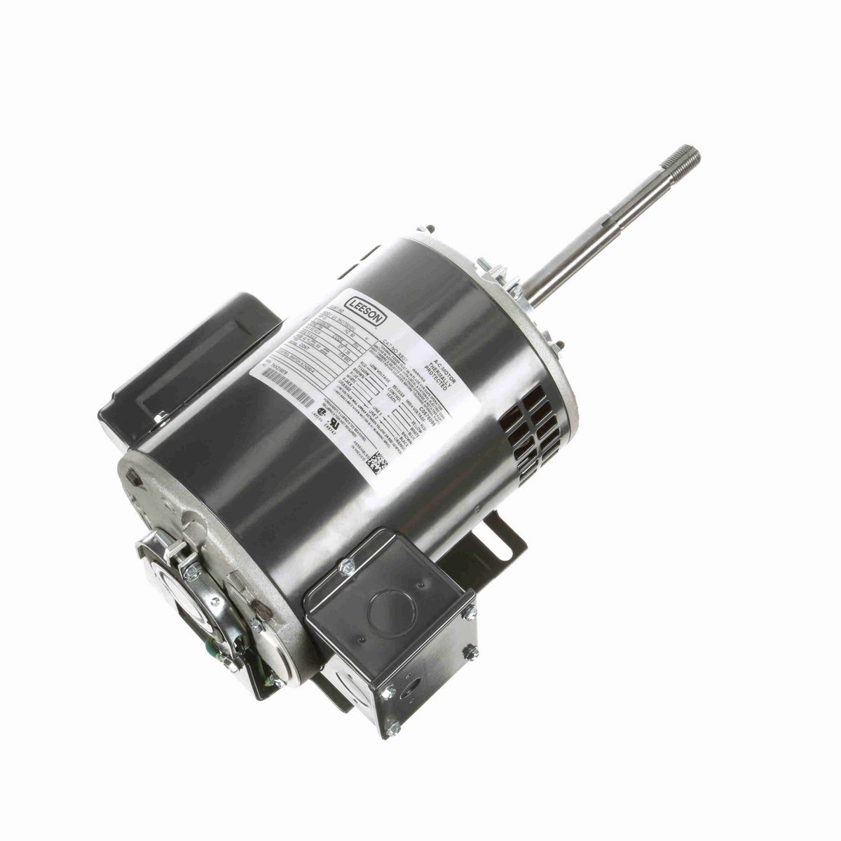 LEESON Other Purpose Motor, 0.33 HP, 1 Ph, 60 Hz, 115/208-230 V, 1800 RPM, 56Z Frame, DP - X601