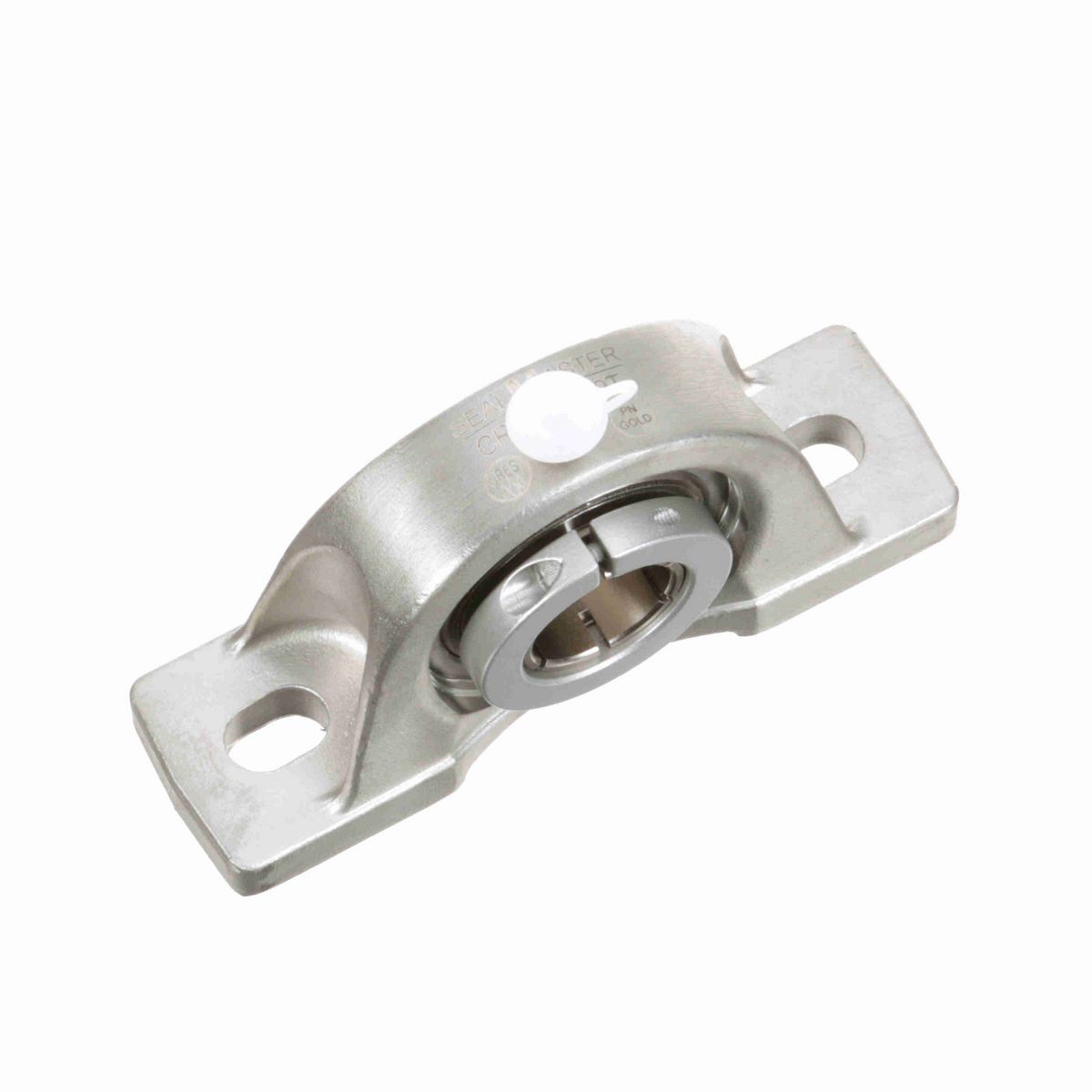 Sealmaster Mounted Stainless Steel Two Bolt Pillow Block Ball Bearing - 52100 Bearing Steel, Phosphorus Nickel Coated - Concentric Lock - Corrosion Resistant - CRPS-PN19T