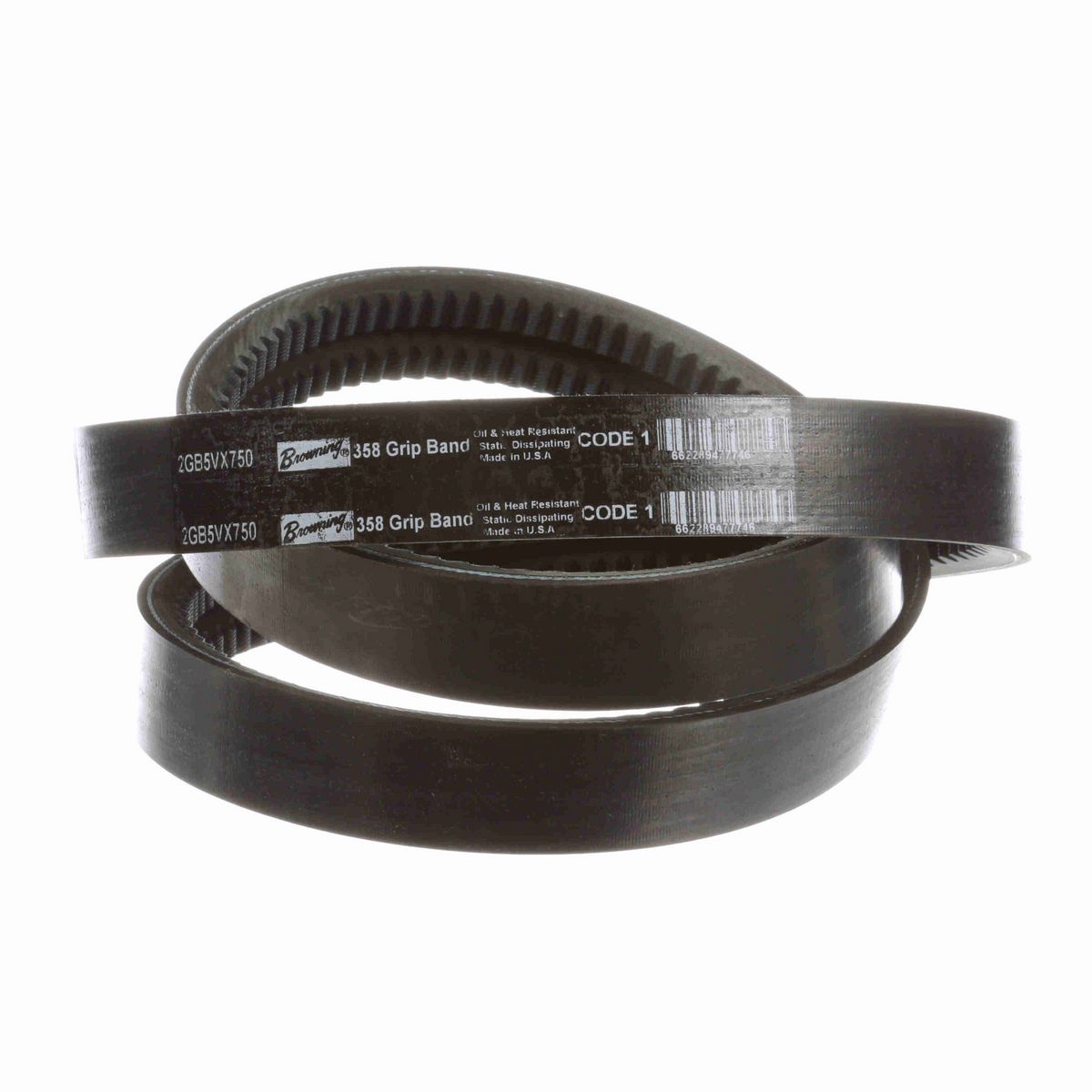 Browning 2 Ribbed 5VX Section Neoprene Banded Belt - 2GB5VX750