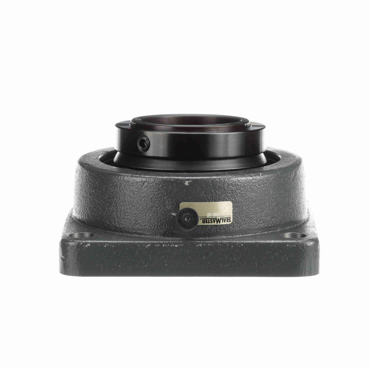 Sealmaster Mounted Ductile Iron Four Bolt Flange Spherical Roller - 52100 Bearing Steel, Black Oxided - Collar Mount Lock - USFBE5000-307