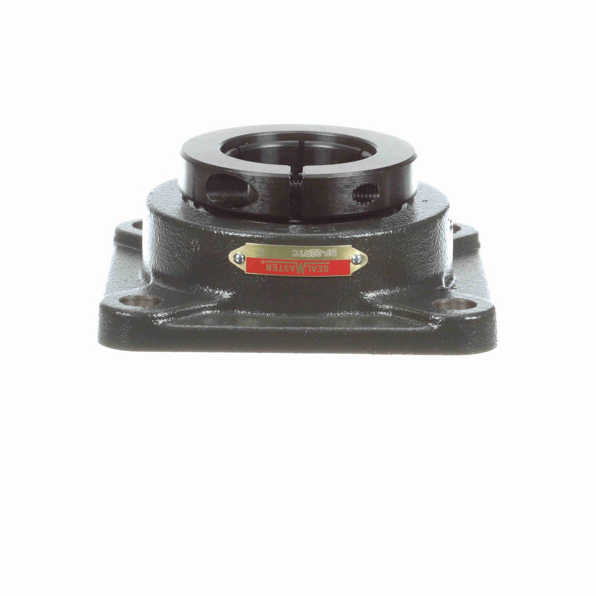 Sealmaster Mounted Cast Iron Four Bolt Flange Ball Bearing - 52100 Bearing Steel, Black Oxided - Concentric Lock - SF-32RTC