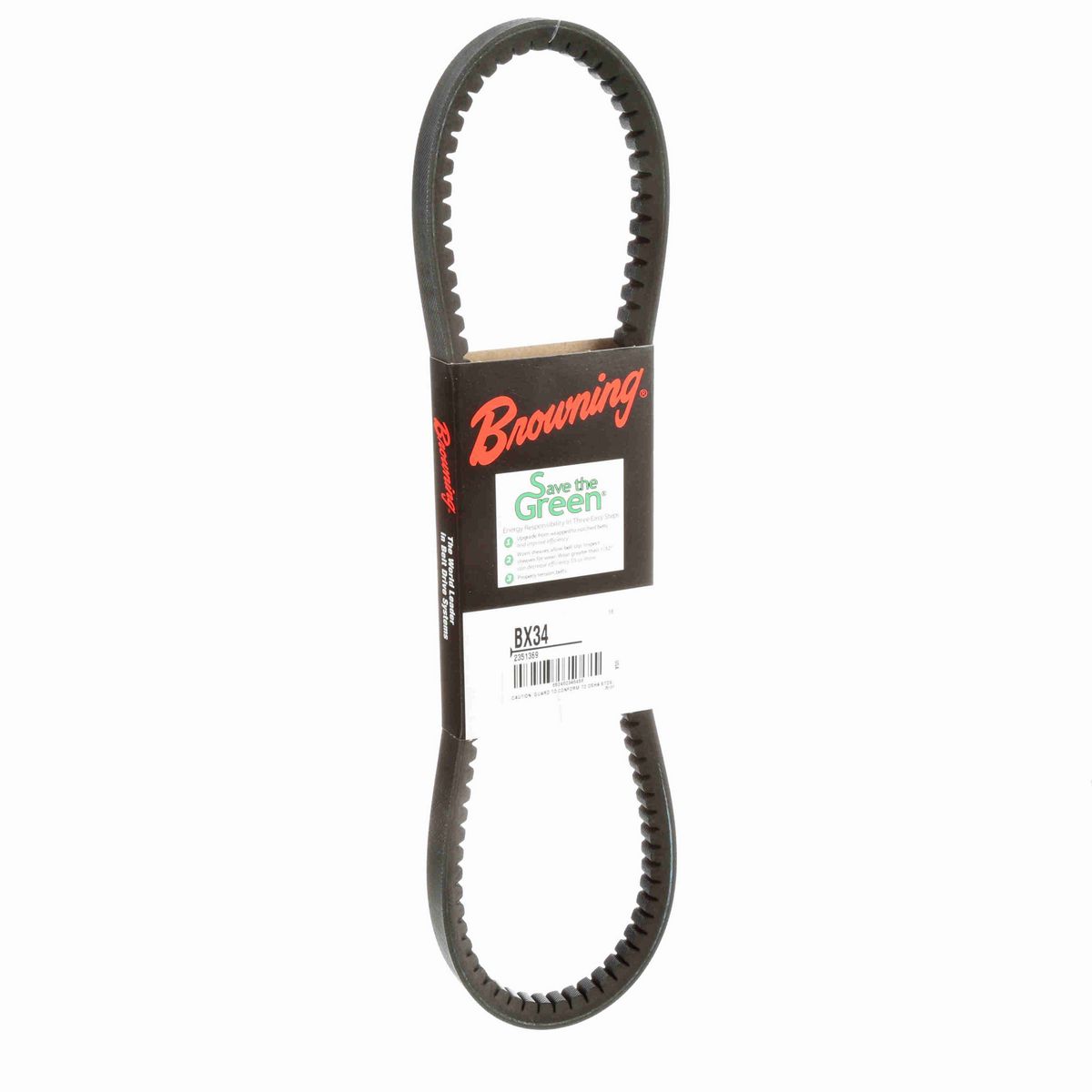 Browning EPDM Notched Belt 98% Efficient - BX34