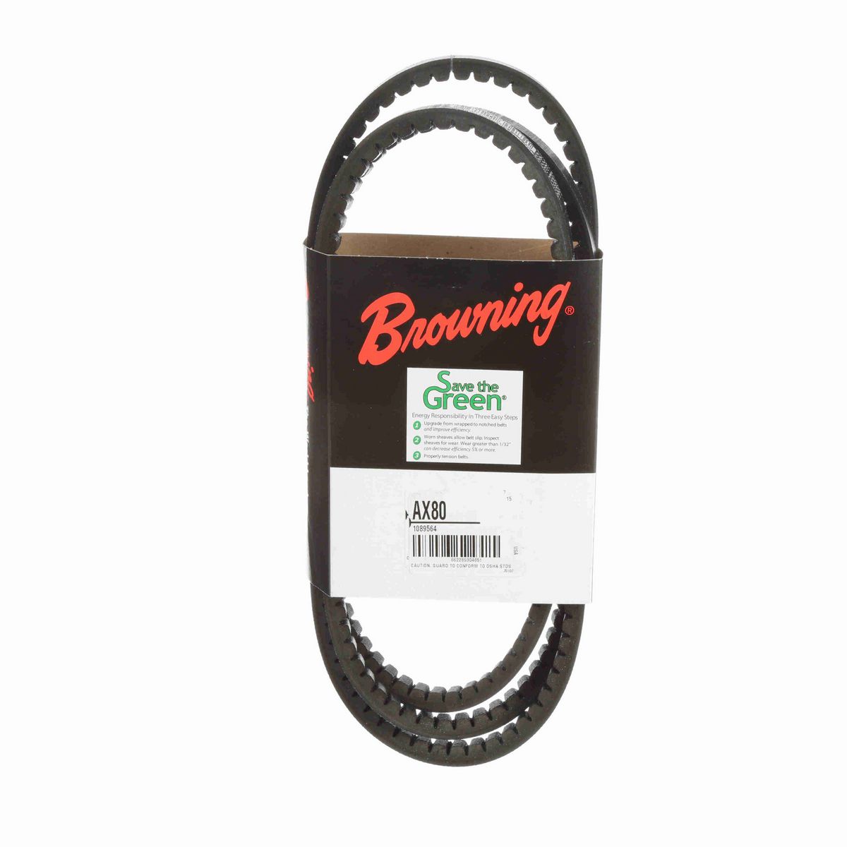 Browning EPDM Notched Belt 98% Efficient - AX80