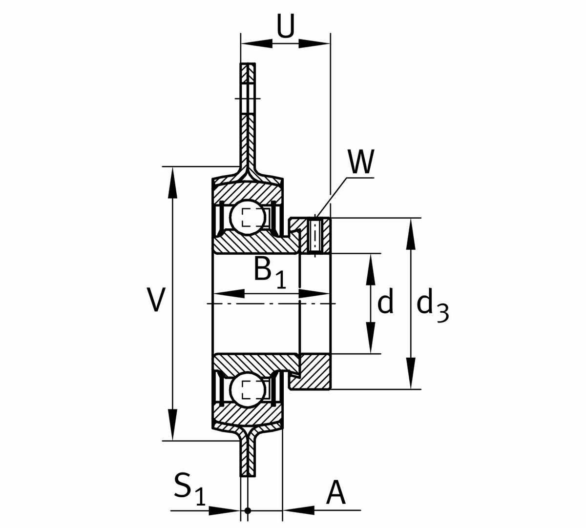 Фланцевый корпус INA RATR35-XL (RATR 35, RATR35)