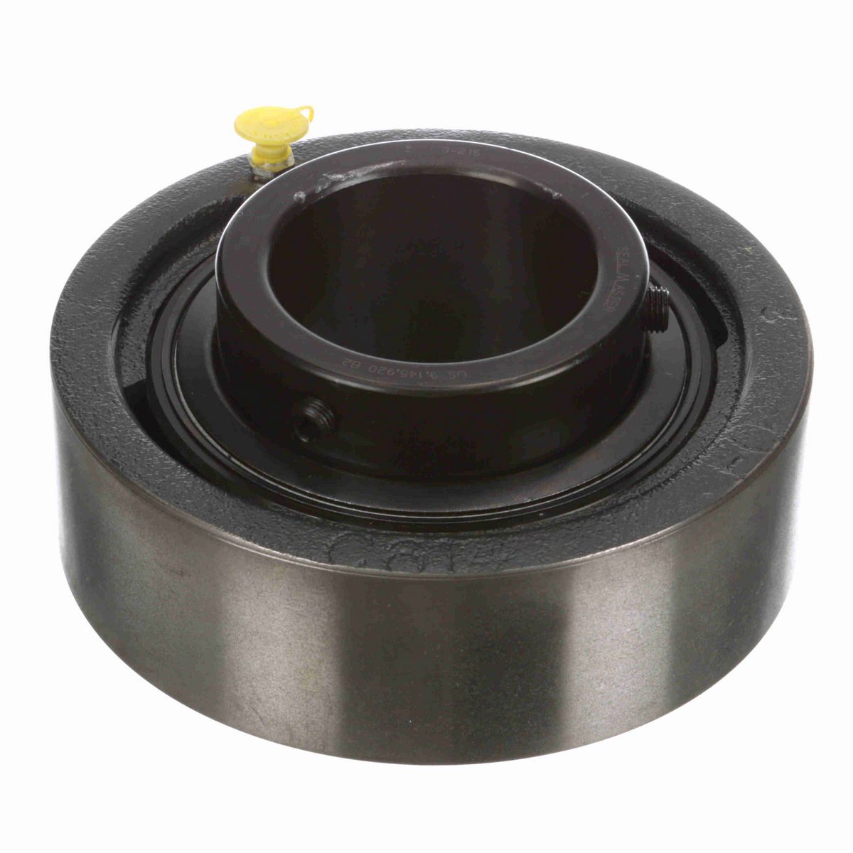 Sealmaster Mounted Cast Iron Cylindrical Cartridge Ball Bearing - 52100 Bearing Steel, Black Oxided - Setscrew Lock - MSC-47