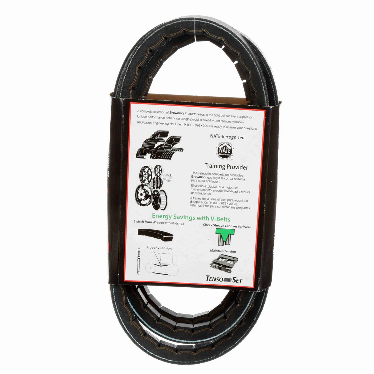 Browning EPDM Notched Belt 98% Efficient - 5VX780