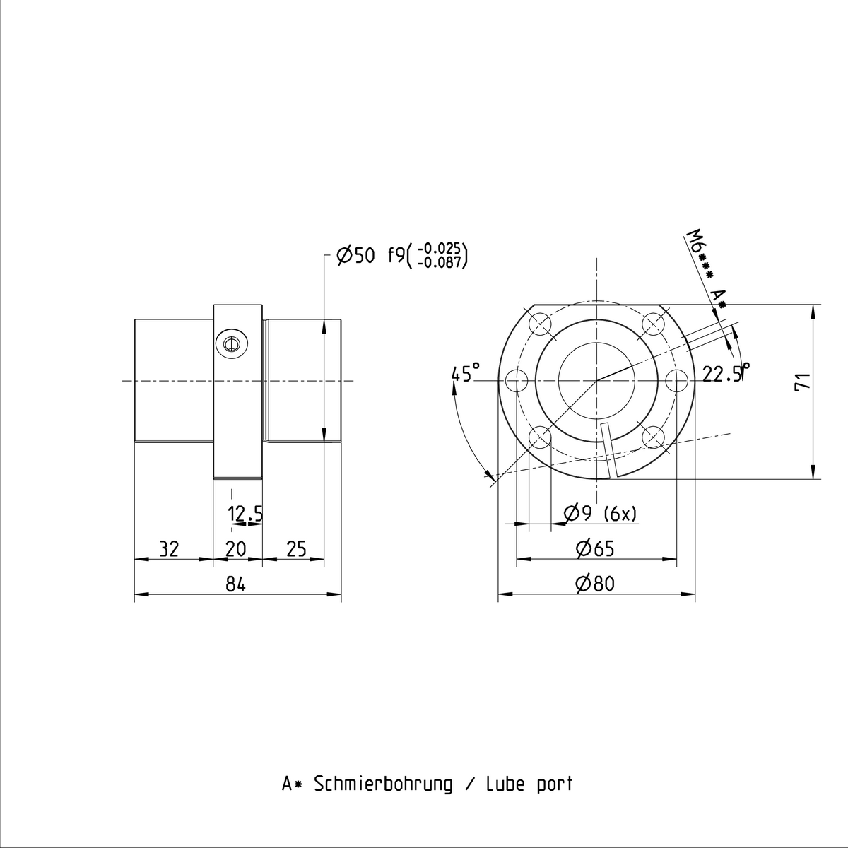 Одинарная гайка с регулируемым предварительным натягом Bosch Rexroth SEM-E-C 32X20RX3,969-3 [R151237055]
