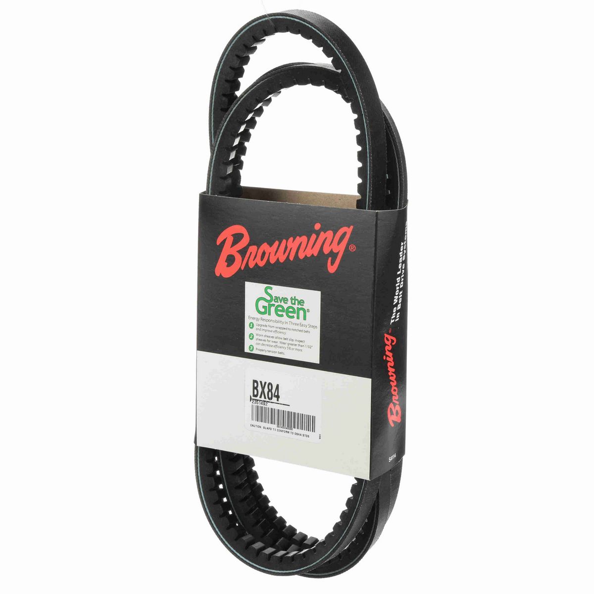 Browning EPDM Notched Belt 98% Efficient - BX84