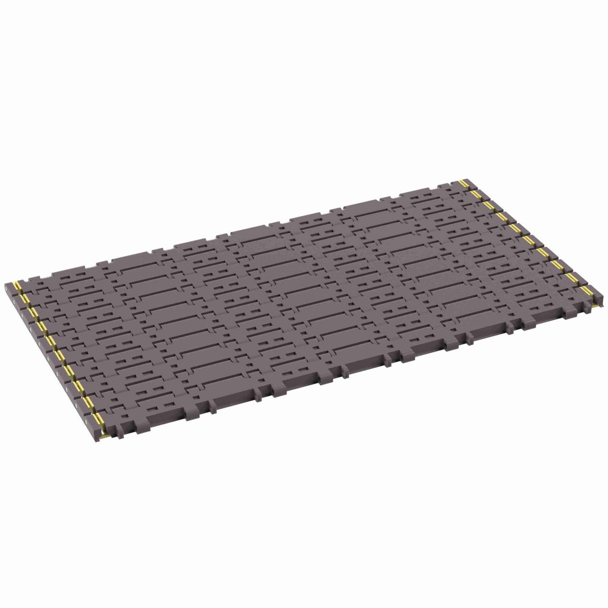 Rexnord 7956NT Side-flexing Flush Grid, Material: Brown High Performance, Width: 24in, Pitch: 1.25in - 10464497