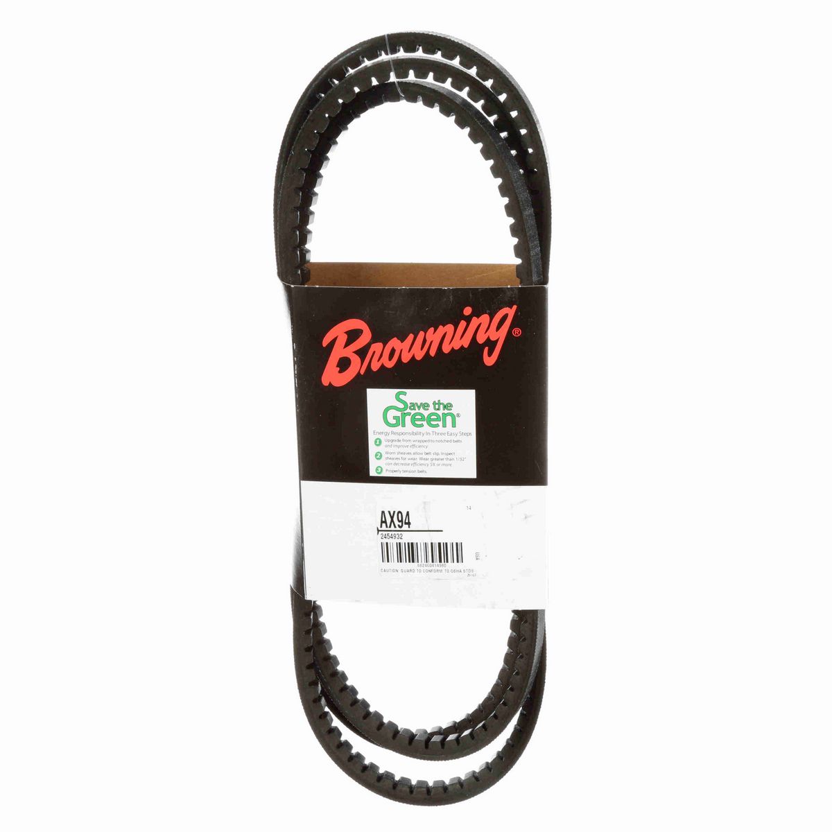 Browning EPDM Notched Belt 98% Efficient - AX94