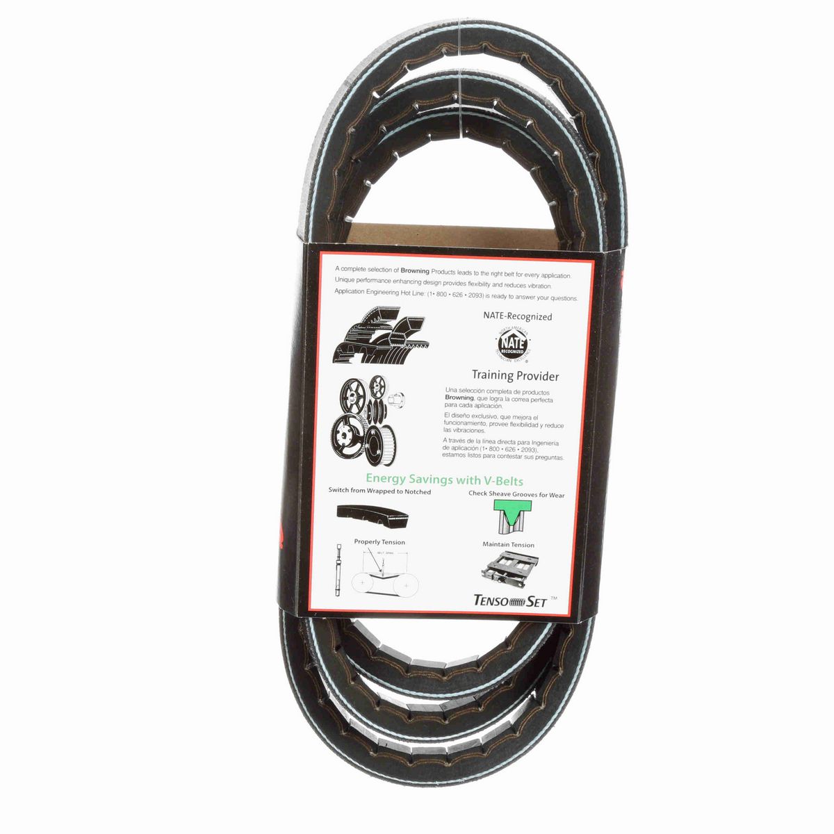 Browning EPDM Notched Belt 98% Efficient - 5VX800