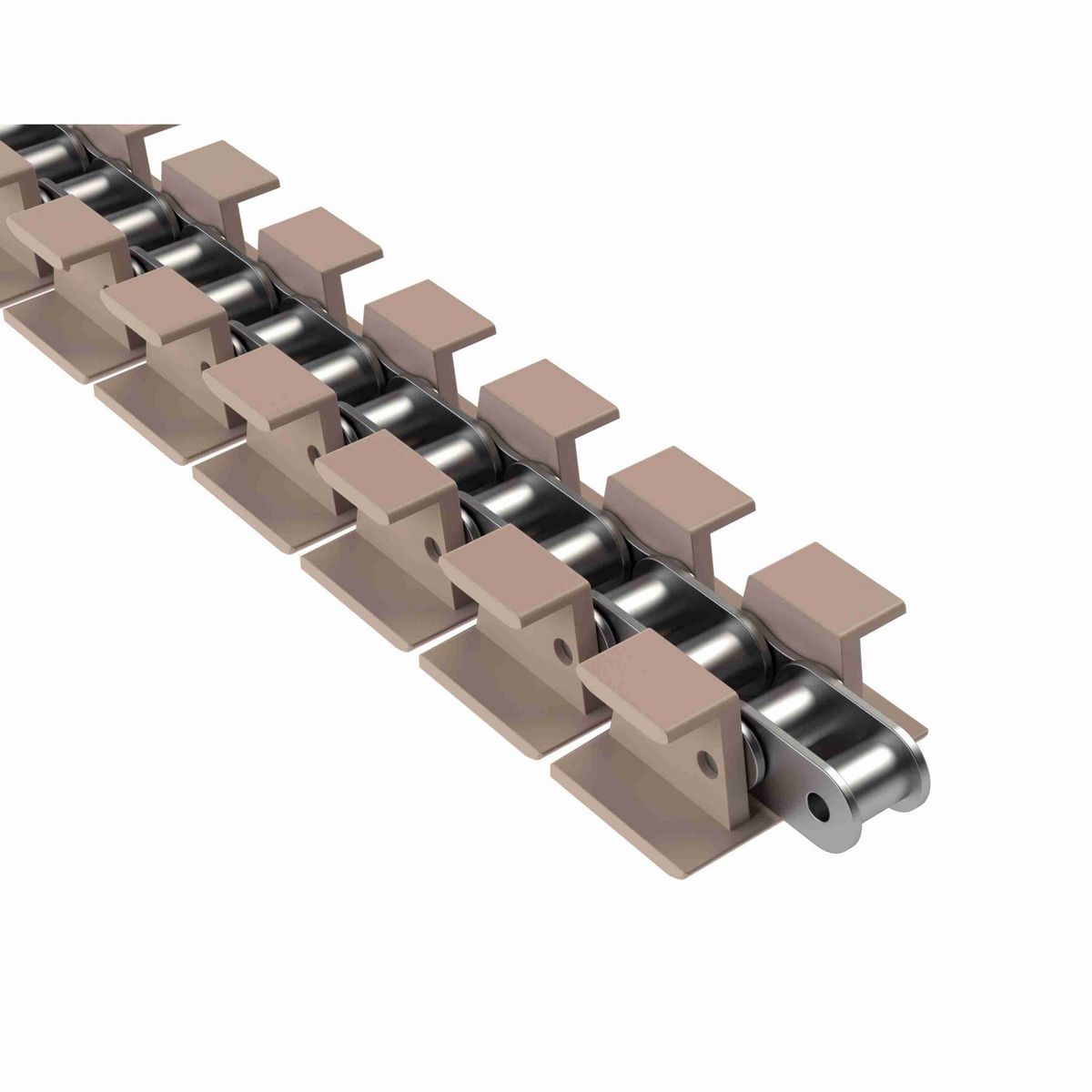 Rexnord 1863TAB Side-flexing Solid Top, Material: Tan Low Friction, Width: 2.25in, Pitch: 1.5in - LF1863TK2.25