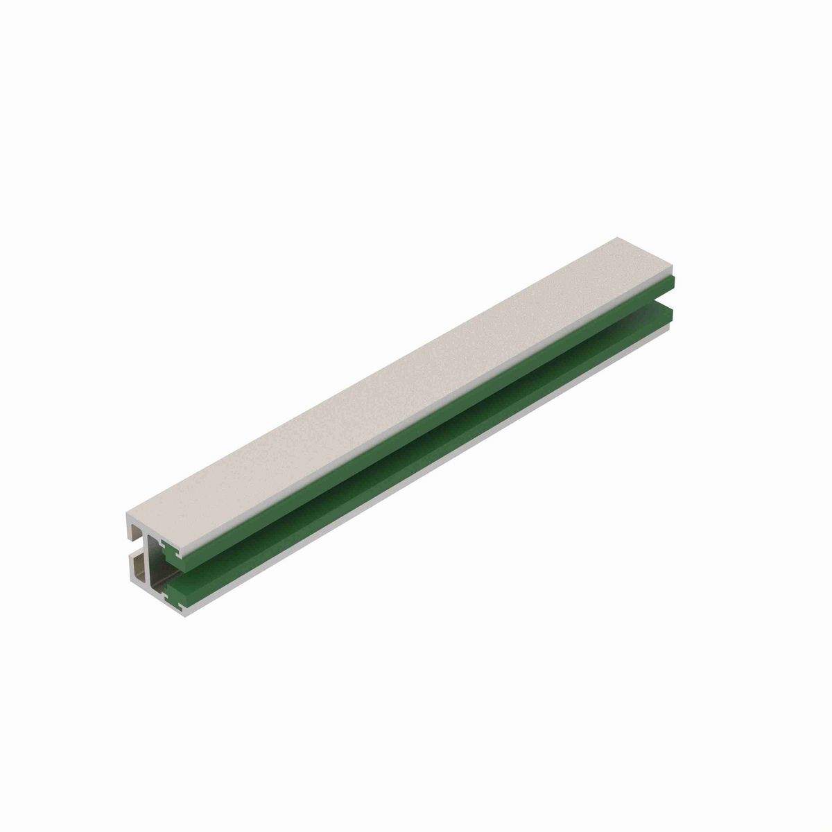 System Plast Chain Guide: 1.37"W X 1.44"H X 96"L Green UHMW-PE - VG-370-60-8