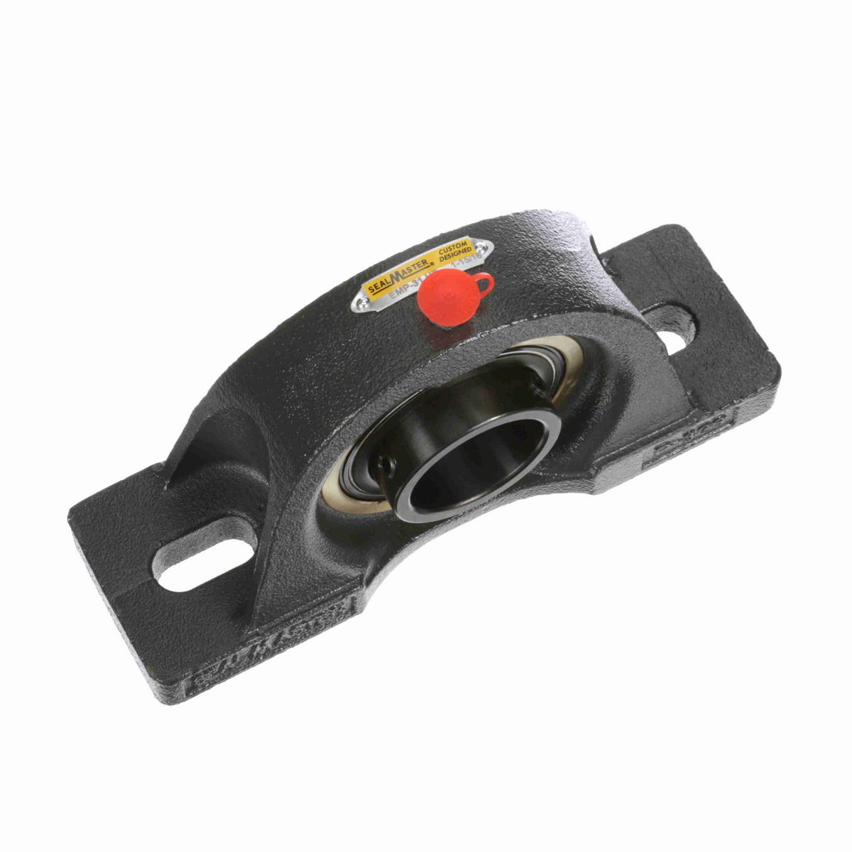 Sealmaster Mounted Cast Iron Two Bolt Pillow Block Ball Bearing - 52100 Bearing Steel, Black Oxided - Setscrew Lock - High Temperature - EMP-31 HT