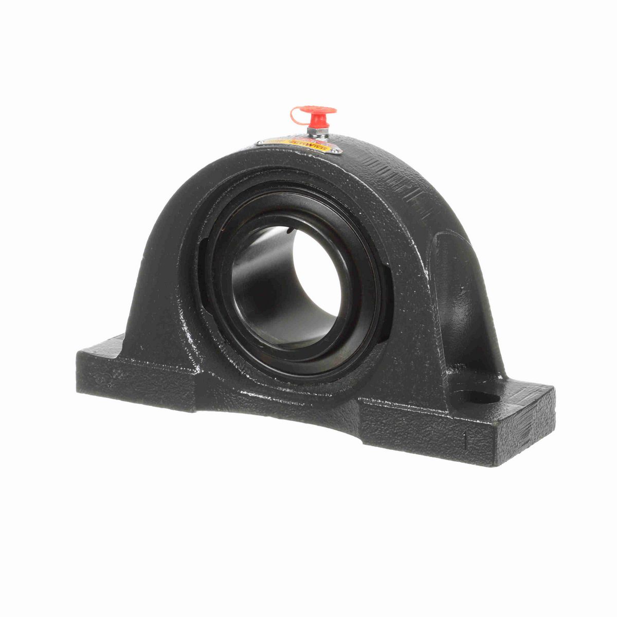Sealmaster Mounted Cast Iron Two Bolt Pillow Block Ball Bearing - 52100 Bearing Steel, Black Oxided - Setscrew Lock - High Temperature - NP-39 HT