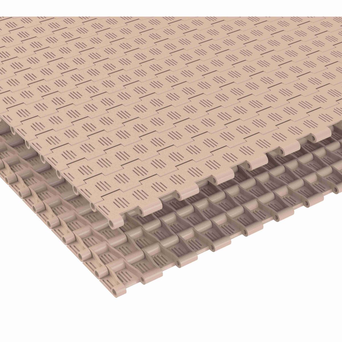 Rexnord 4706 Straight Running Flush Grid, Material: Tan Low Friction, Width: 12in, Pitch: 1.5in - LF4706-12