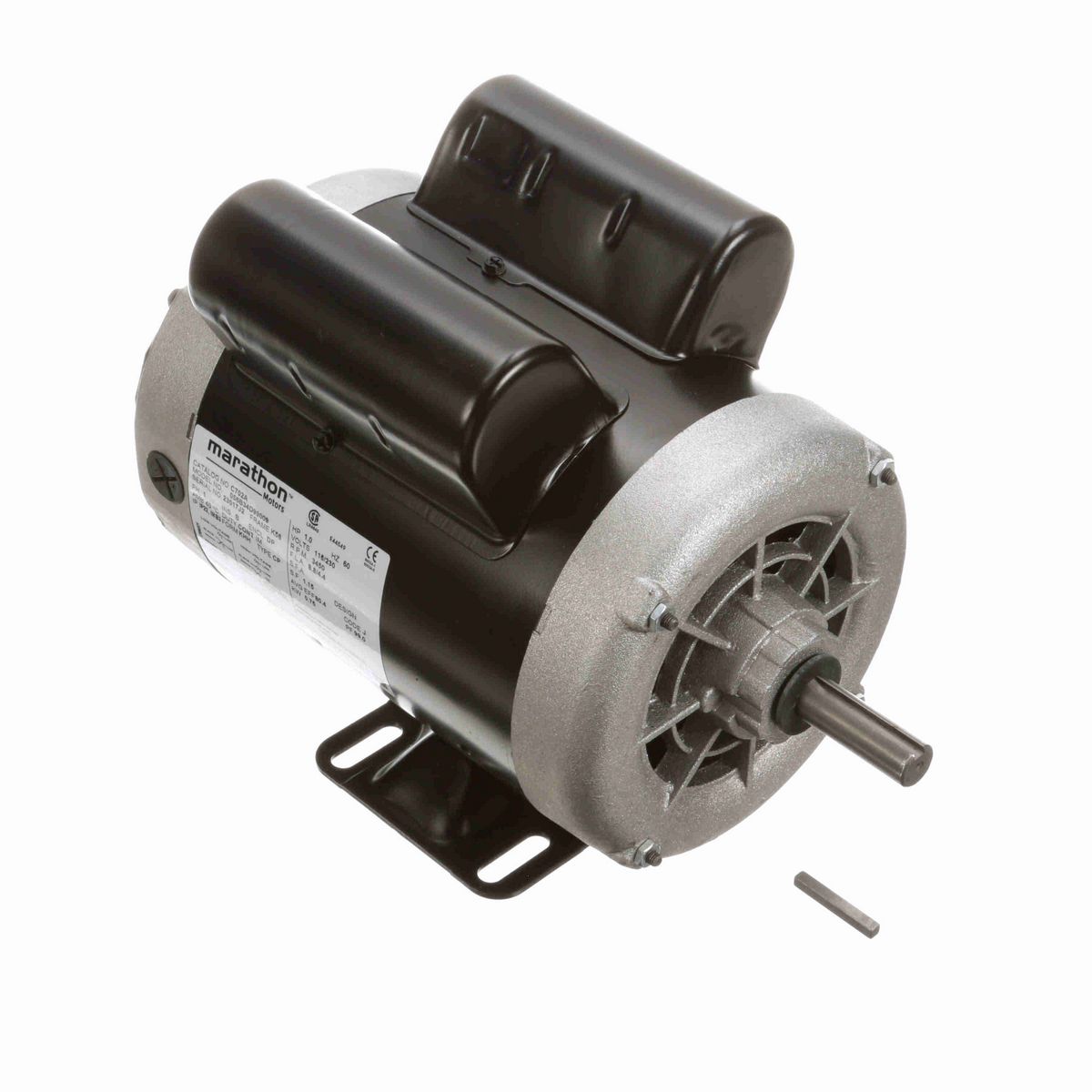 LEESON General Purpose Motor, 1 HP, 1 Ph, 60 Hz, 115/230 V, 3600 RPM, 56 Frame, DP - C702A