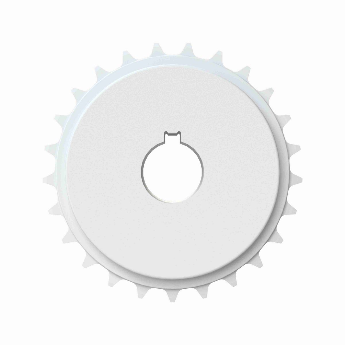 Rexnord 8500 Series Solid One Piece Machined Nylon Sprocket and a 25 Teeth with 1-7/16in Round Shaft-Ready Bore with Keyway & Setscrew - 114-2844-19