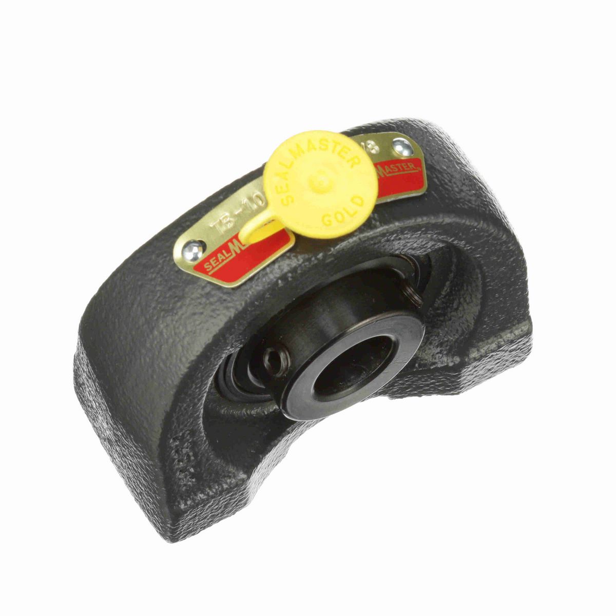 Sealmaster Mounted Cast Iron Tapped Base Pillow Block Ball Bearing - 52100 Bearing Steel, Black Oxided - Setscrew Lock - TB-10