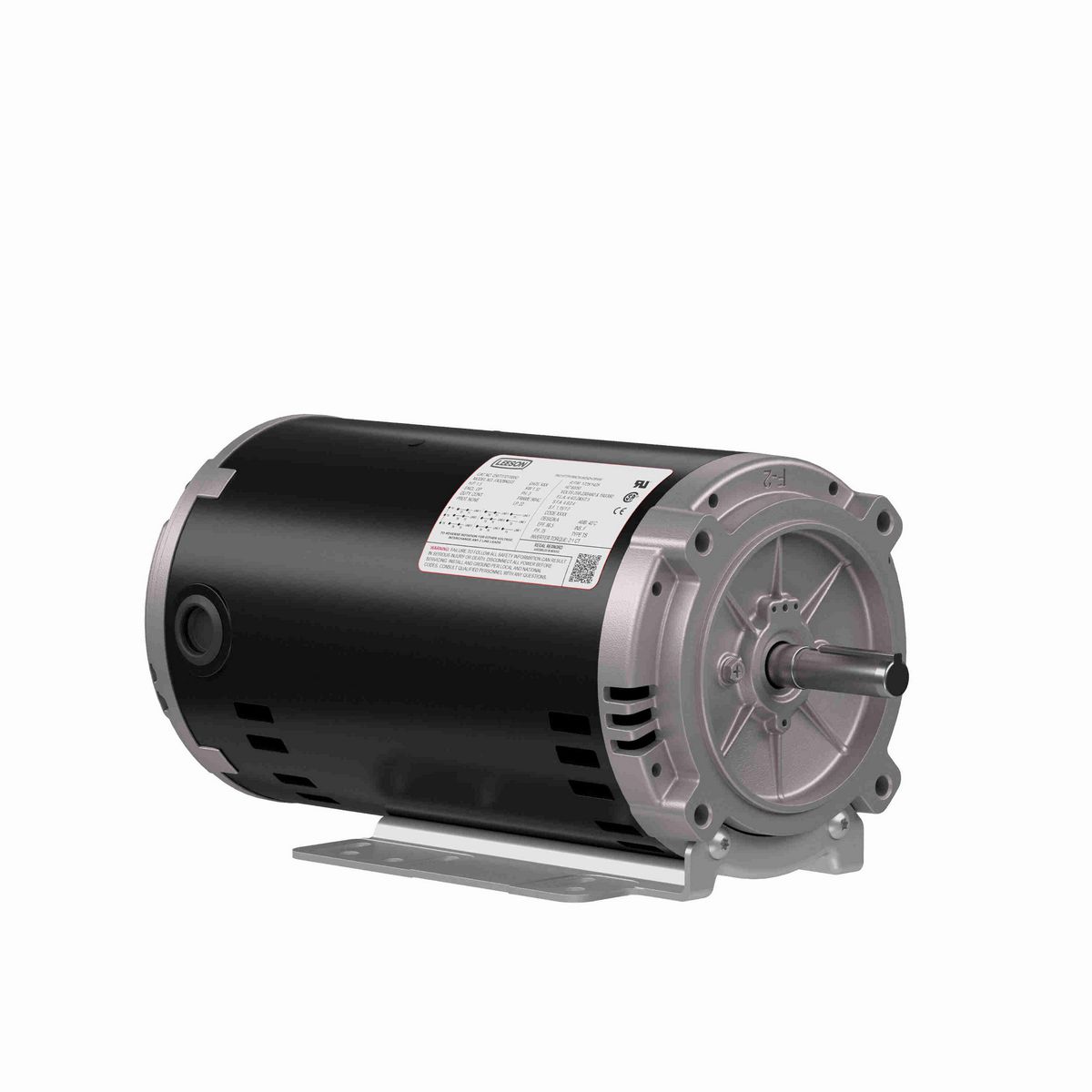 LEESON FLEX-IN-1™ General Purpose Motor, 1.50 & 1.50 HP, 3 Ph, 60 & 50 Hz, 230/460 & 190/380 V, 1800 & 1500 RPM, 56HC Frame, DP - FX32BK003