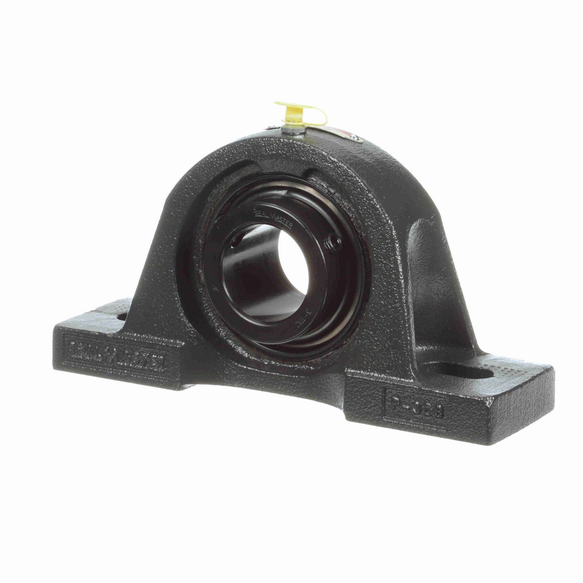 Sealmaster Mounted Cast Iron Two Bolt Pillow Block Ball Bearing - 52100 Bearing Steel, Black Oxided - Setscrew Lock - MP-27C